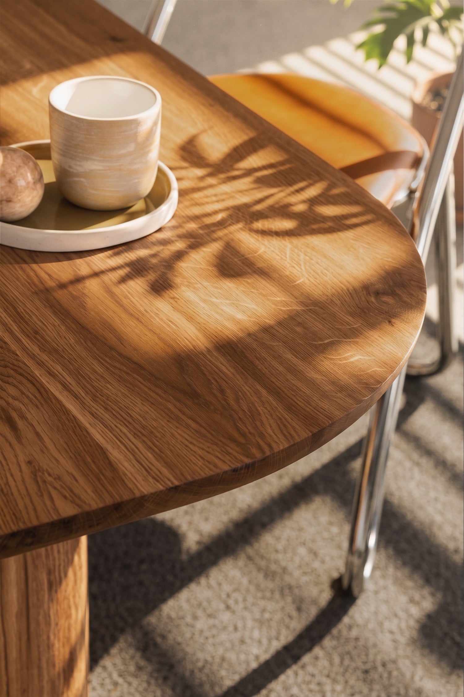 Oval Solid Wood Dining Table