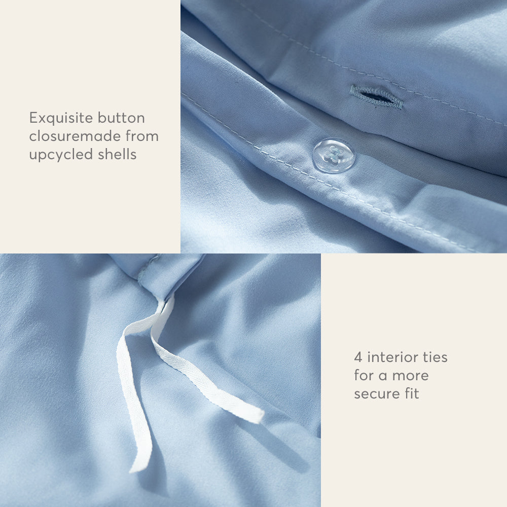 Kasentex Duvet Cover Bedding Set with Duvet Cover, Pillowcase, Fitted Sheet, Hypoallergenic and Breathable, Room Decor, Graduation Gifts