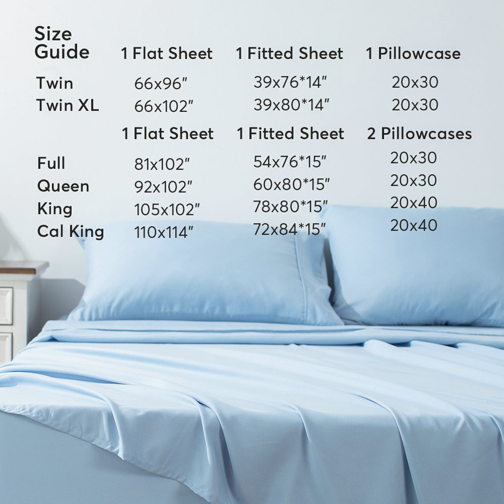 Kasentex Soft Sheet Bedding Set in Deep Pocket, Hypoallergenic and Breathable, Room Decor, Graduation Gifts