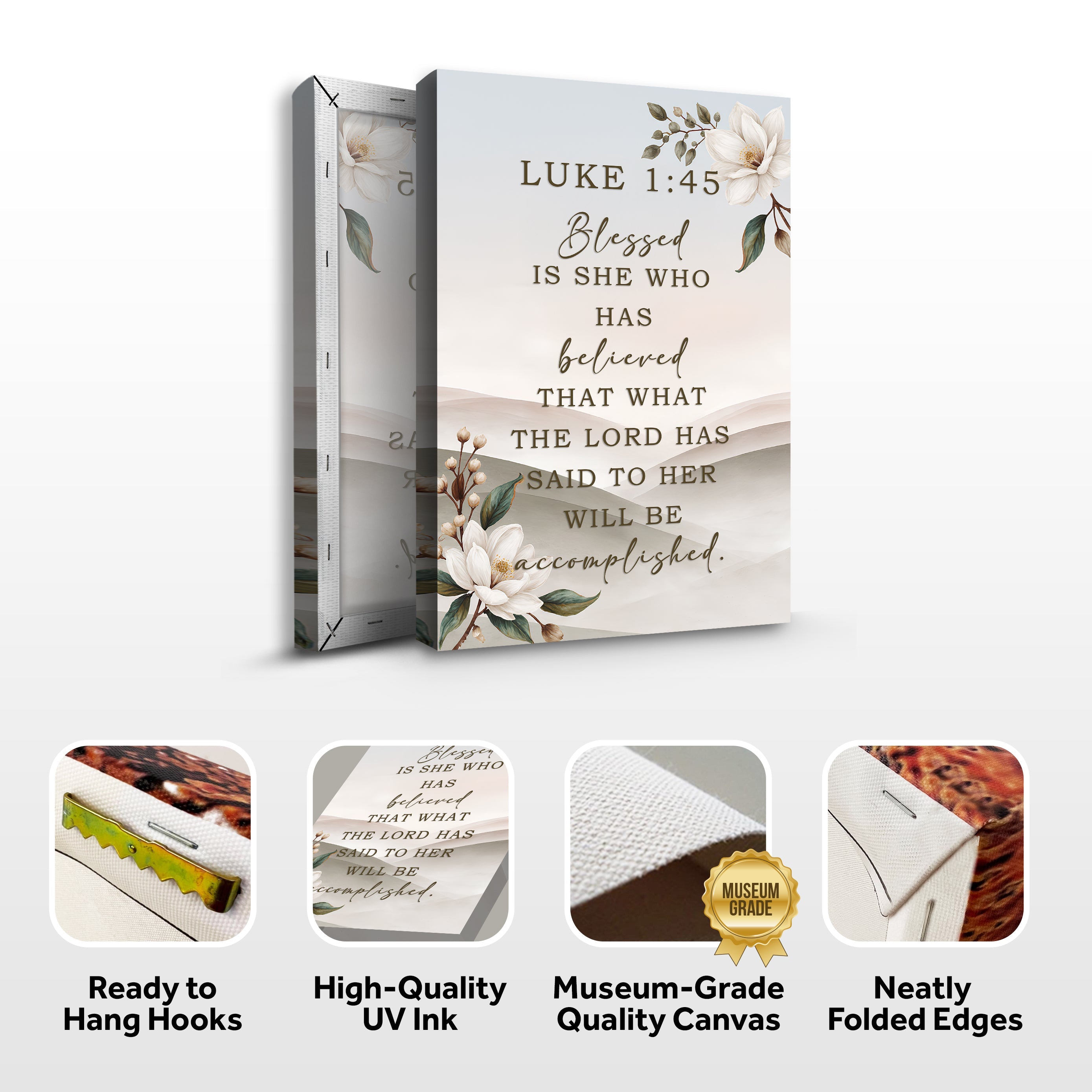 Blessed Is She Who Has Believed - Luke 1:45 Faith Wall Art