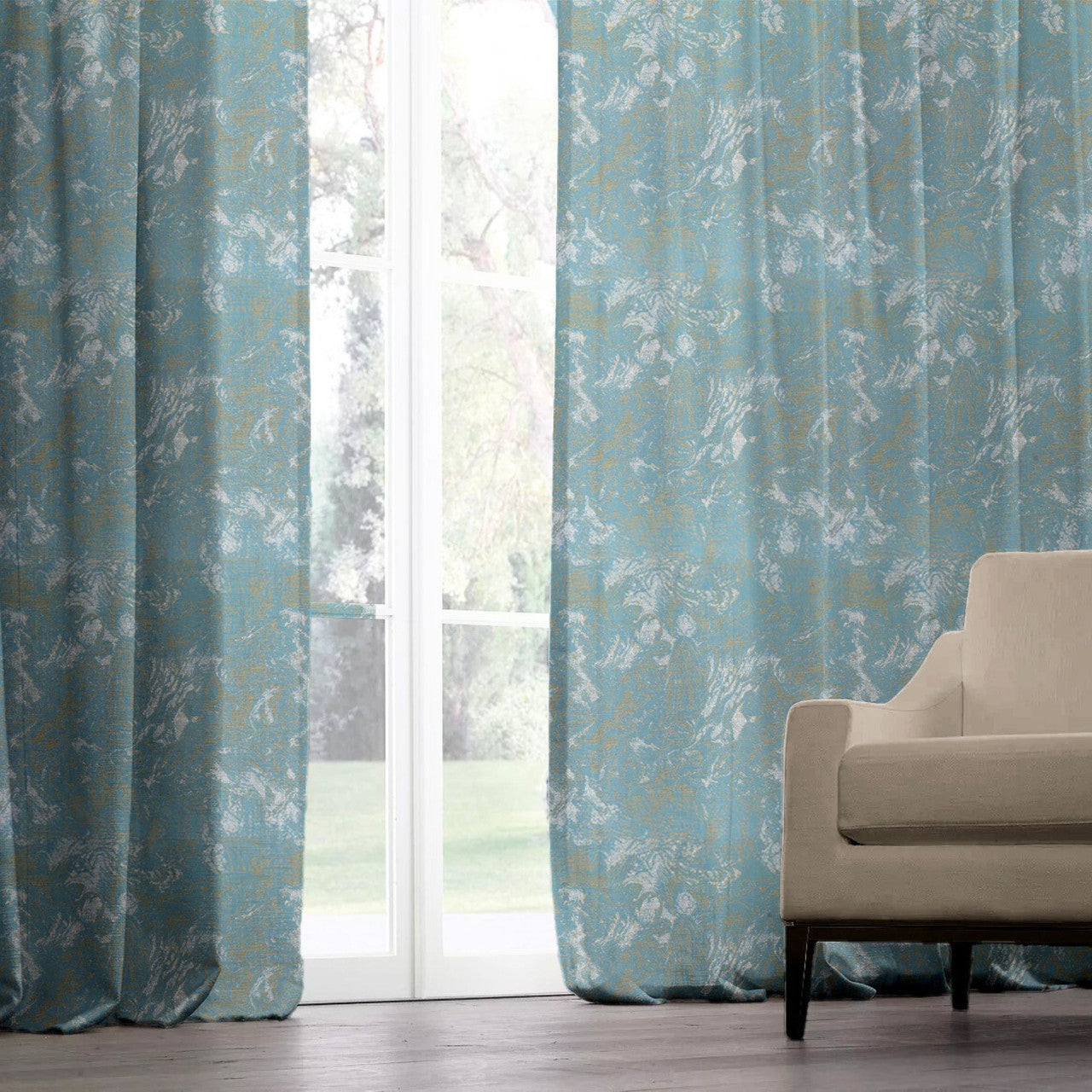 Abstract Woven Textured Linen Curtains | Pinch & Euro Pleats | Standard & Made to Measure Sizes | Blackout or Light Filtering Liner Options-1