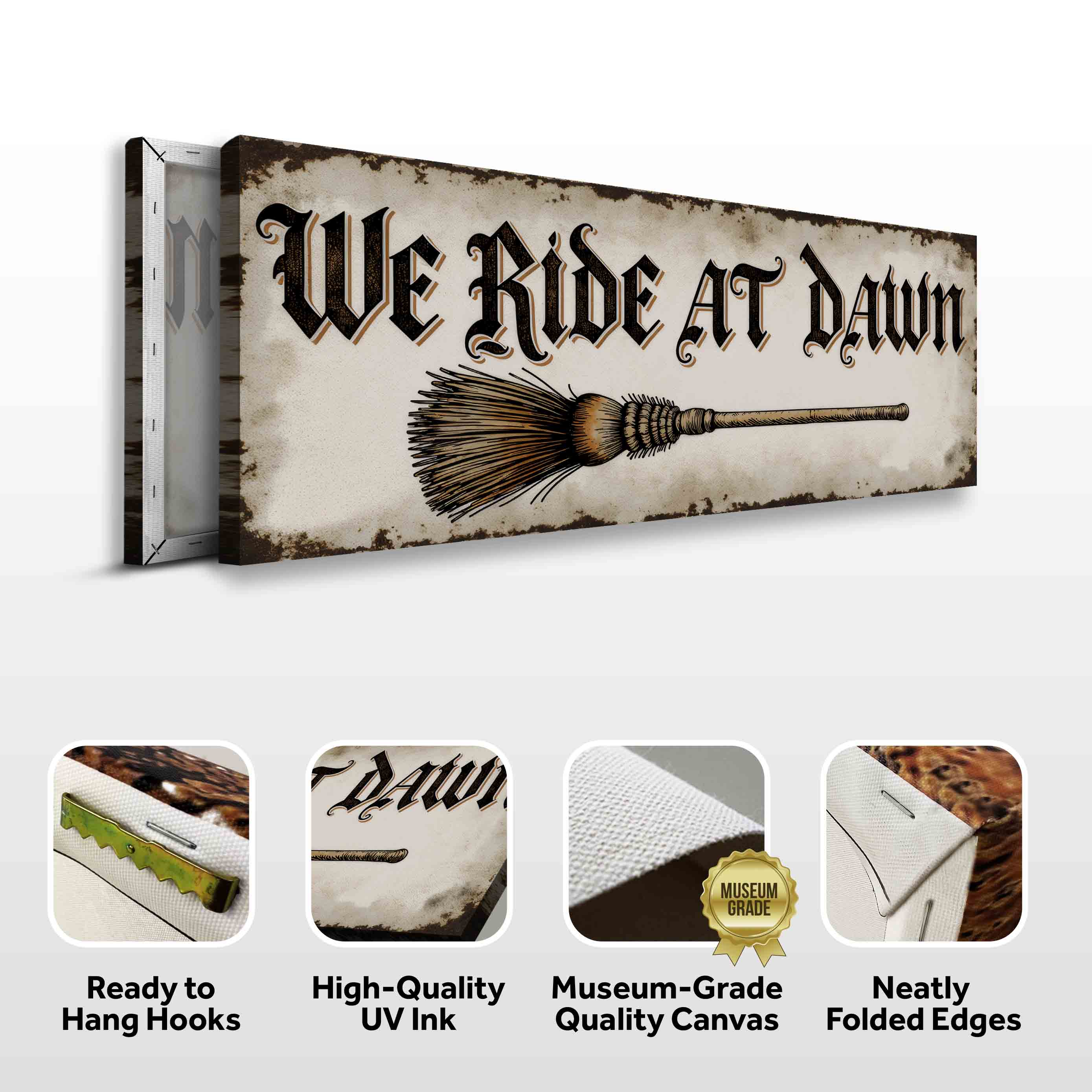 We Ride At Dawn Halloween Wall Sign