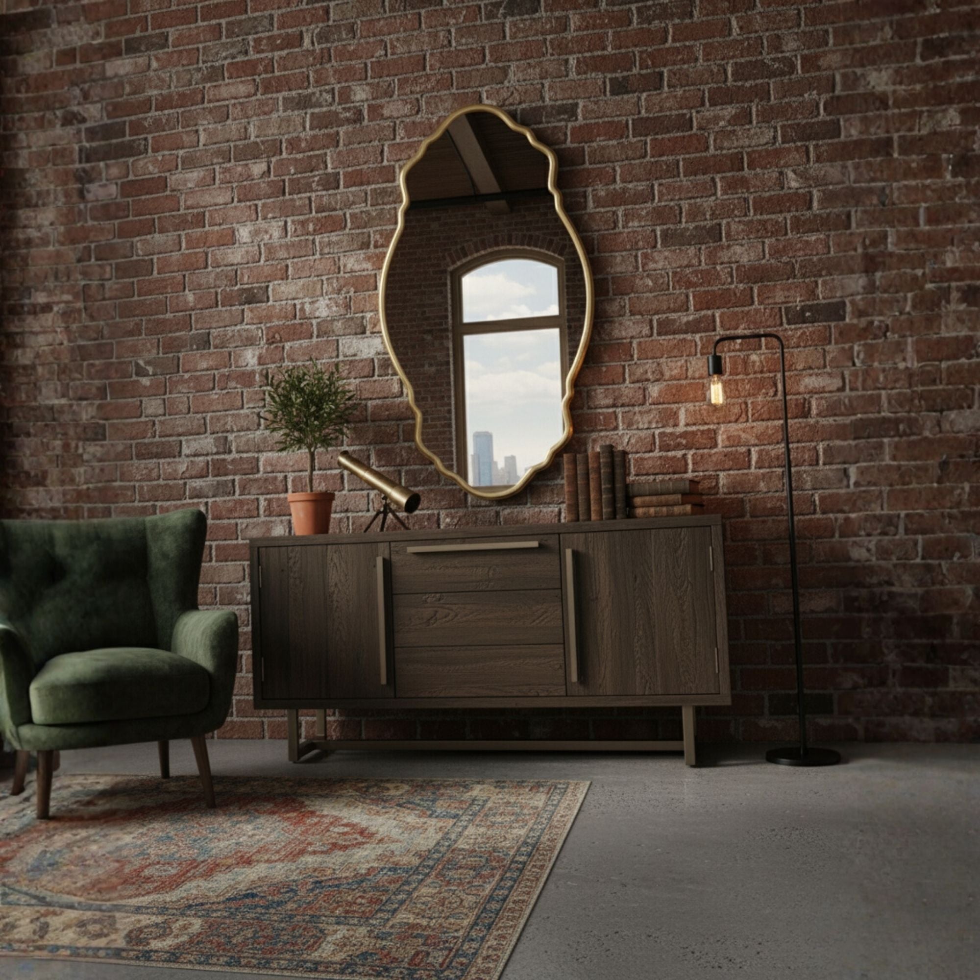 Foca Irregular Wall Mirror - Unique Asymmetrical Mirror | Alpken