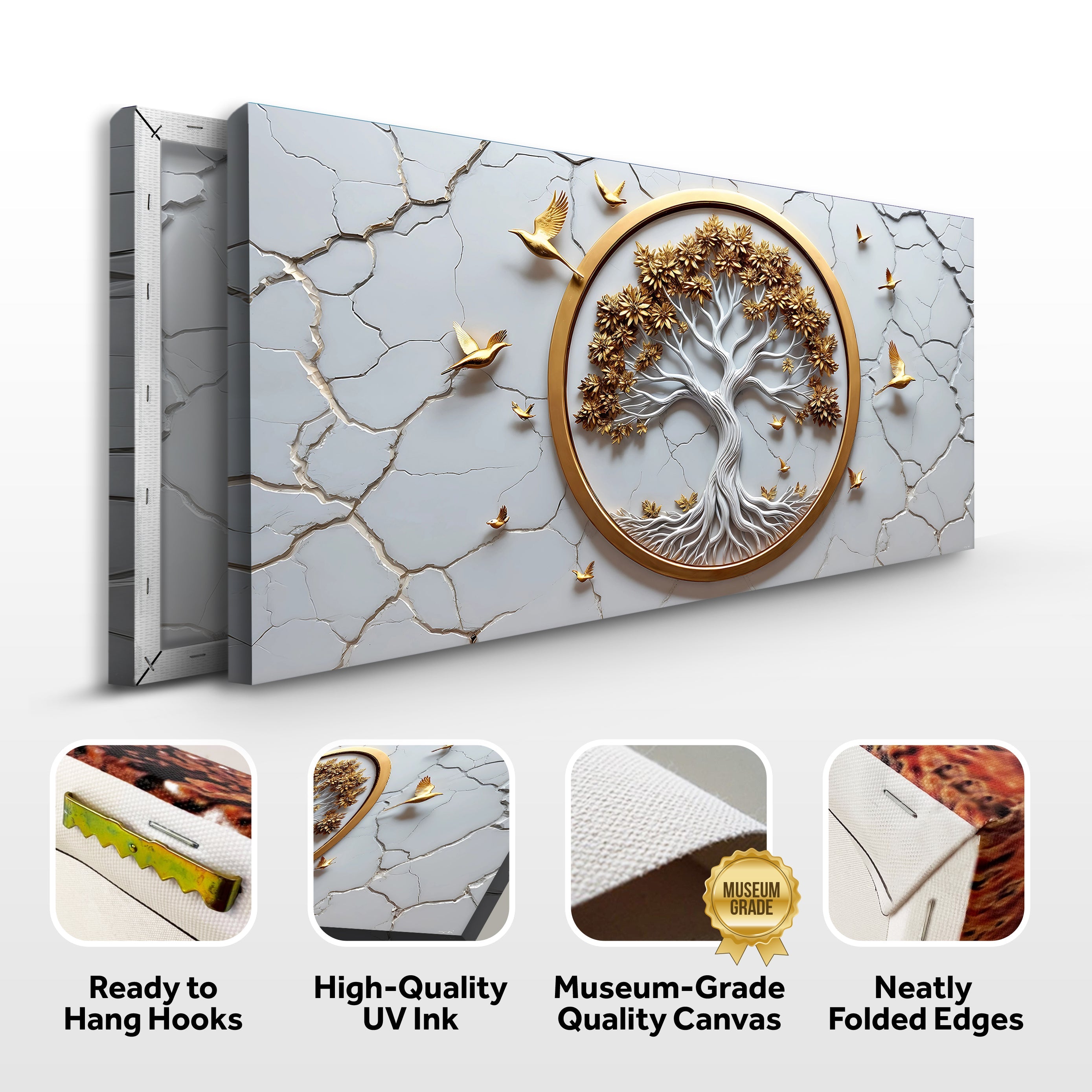 3D Celtic Tree of Life Wall Art - White