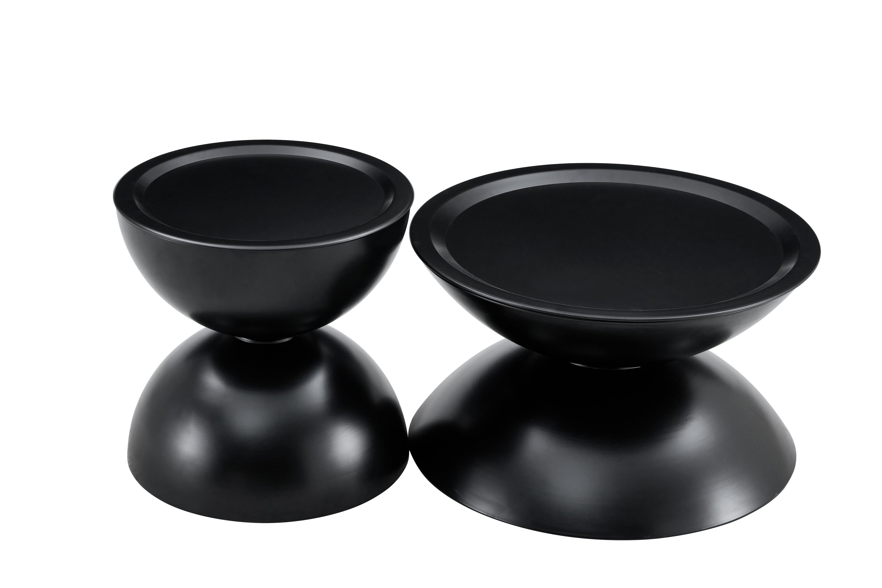 Set of 2Black Coffee Table and End Table With Storage.-2