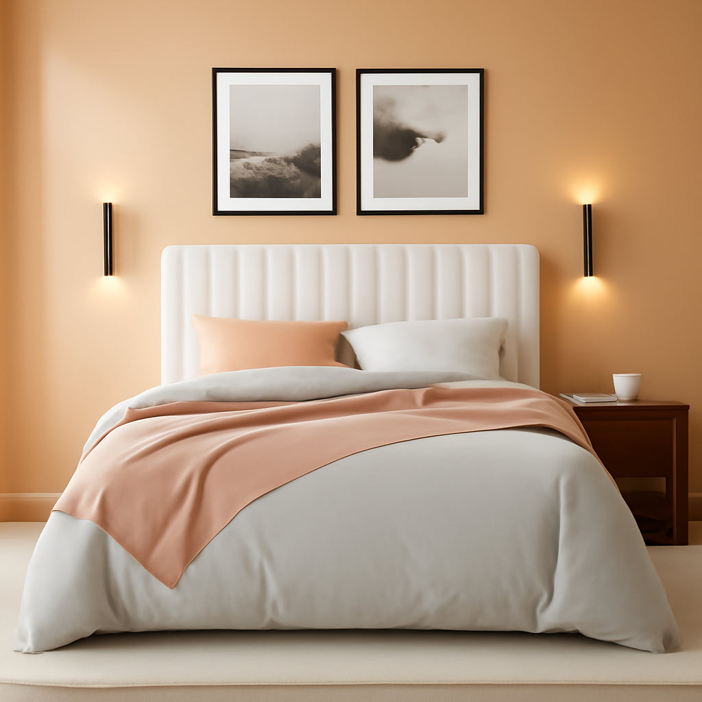 White Velvet Full Bed Frame With Wingback Tufted Headboard