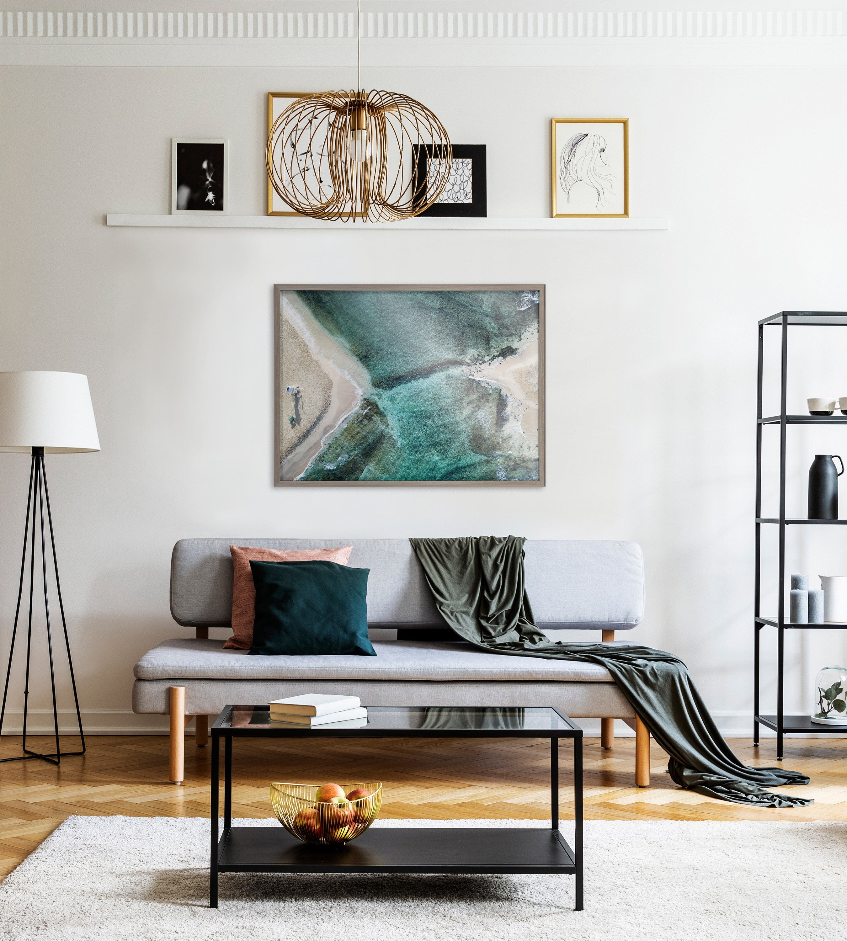 Blake Poipu Beach Framed Printed Art by Rachel Bolgov