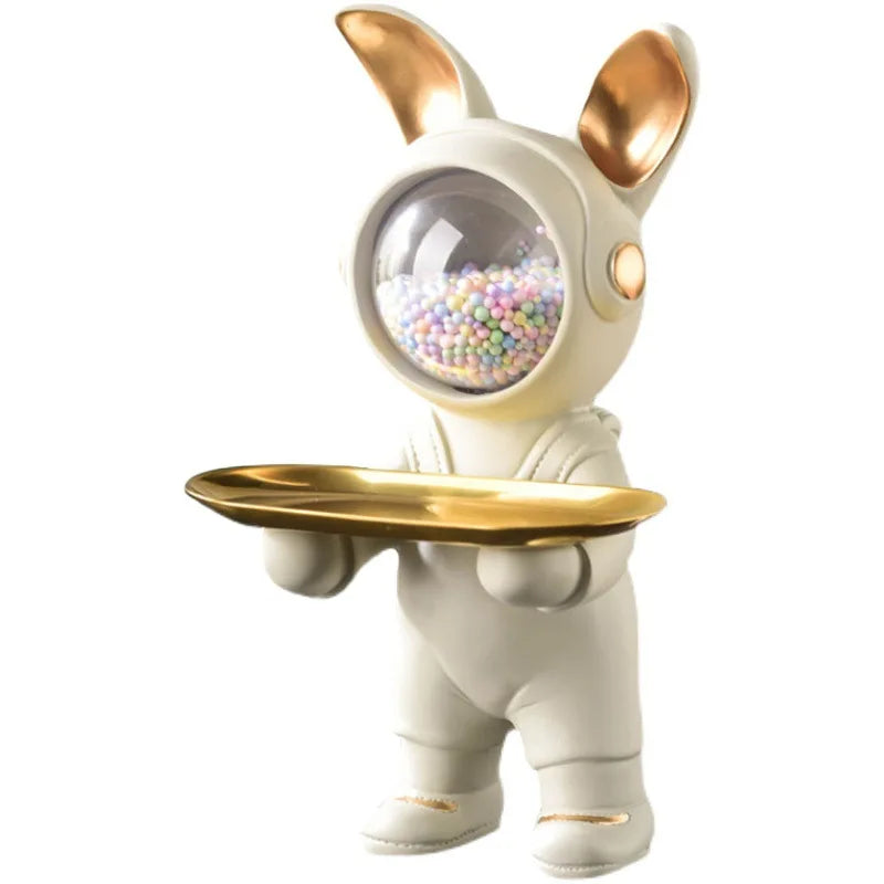 Resin Rabbit Butler With Key Holder