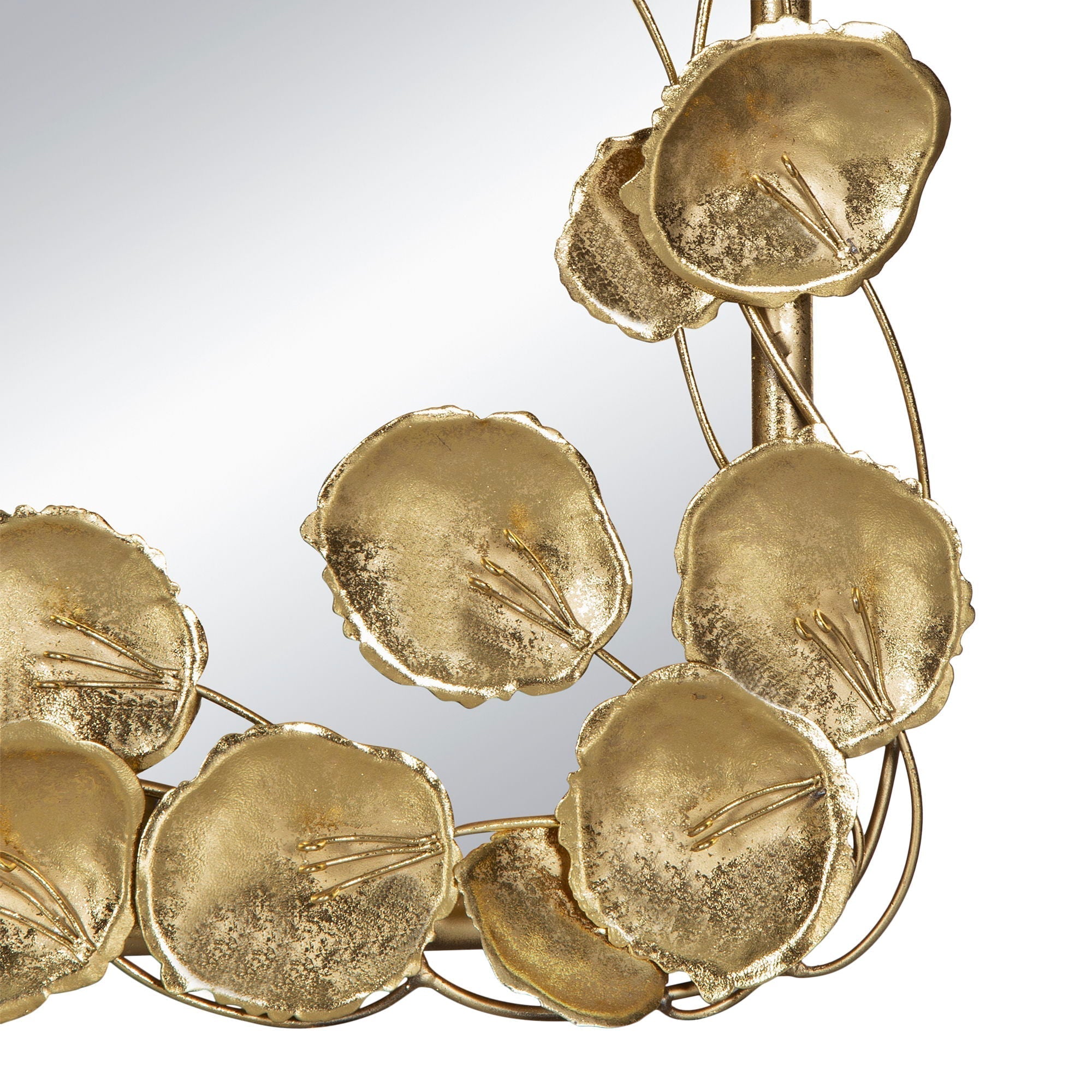 Full Length Mirror with Gold Leaf Accents