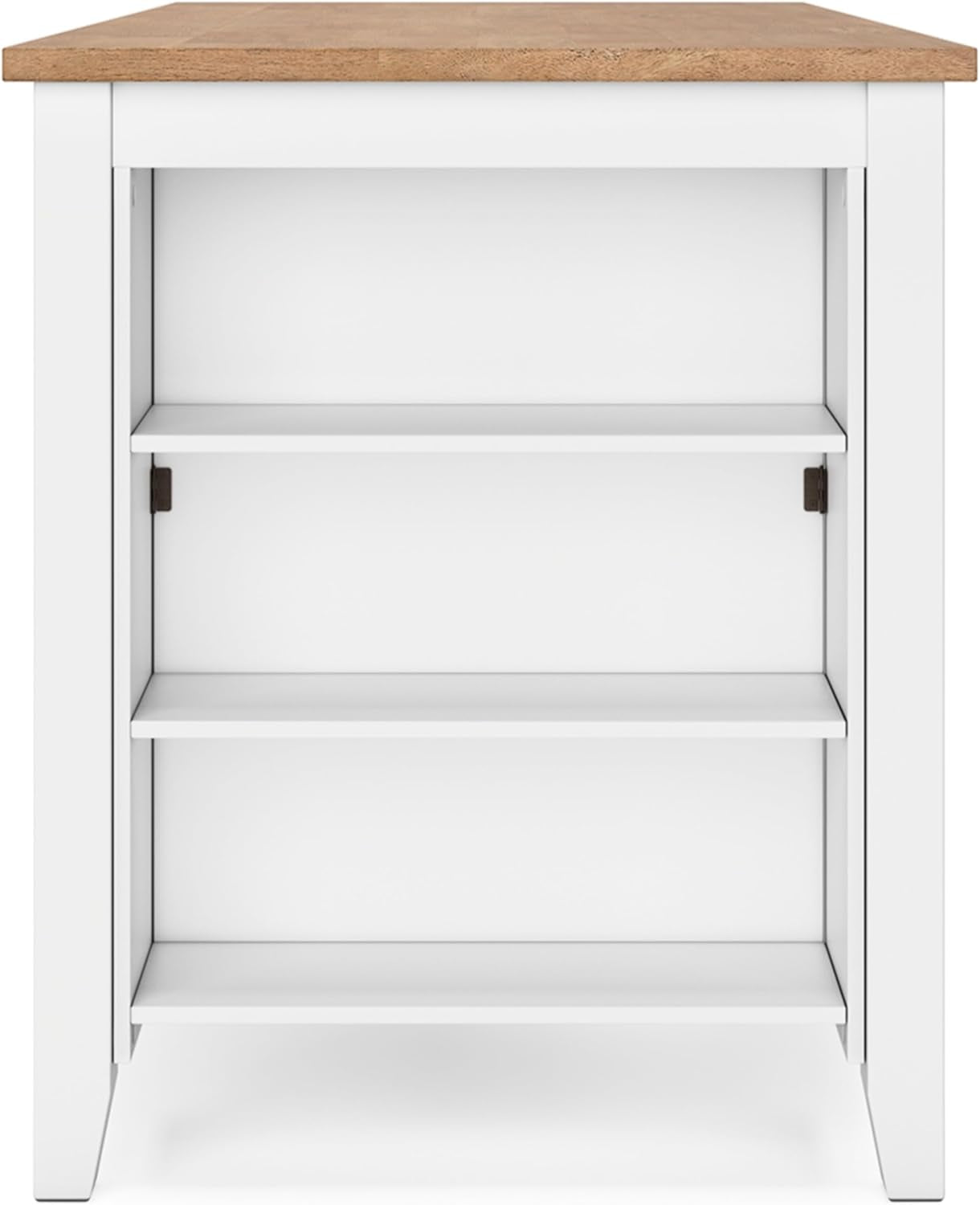 Farmhouse Counter Height Dining Table 3 Shelves Light Brown