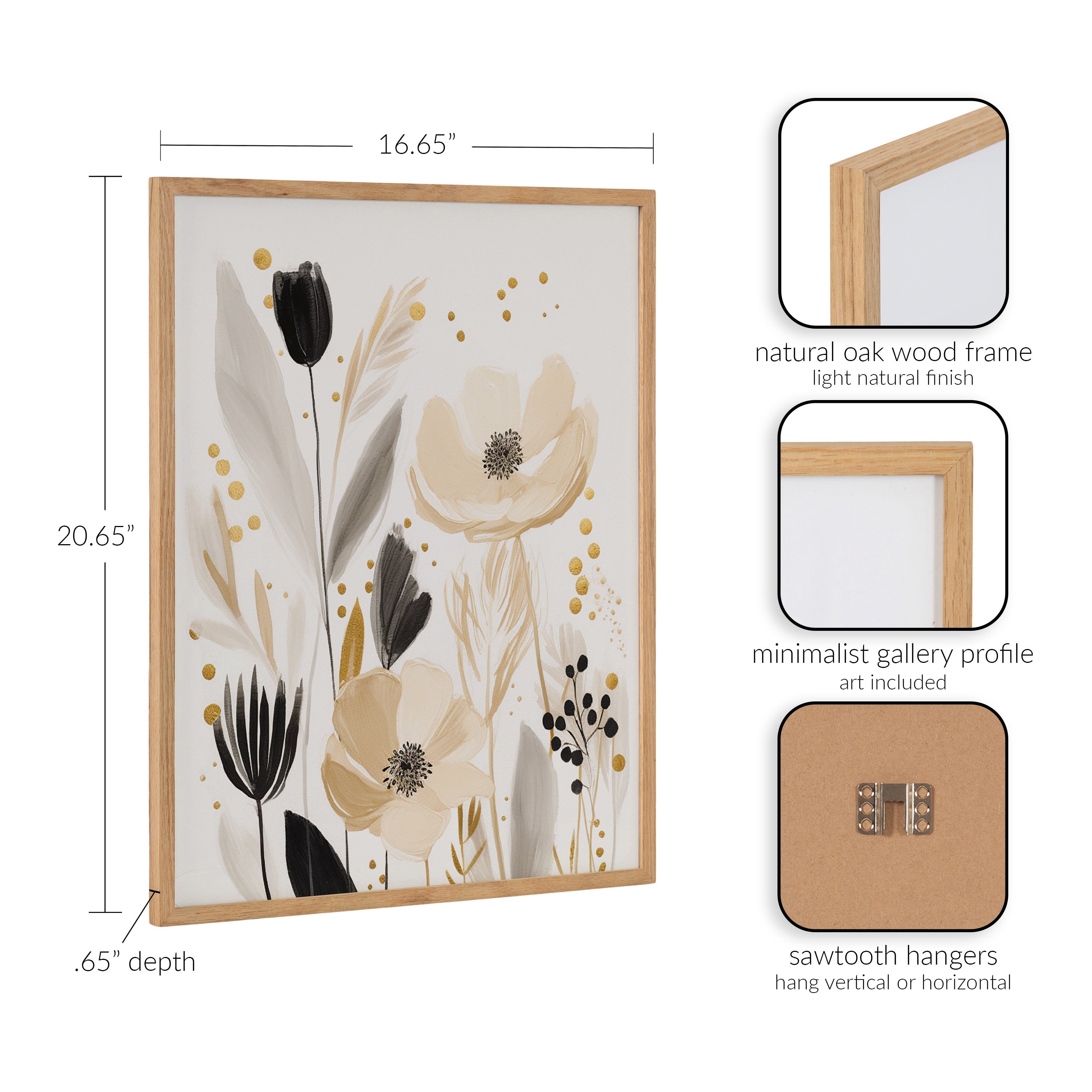 Gallery Modern Muted Cottage Floral Abstract Print by The Creative Bunch Studio