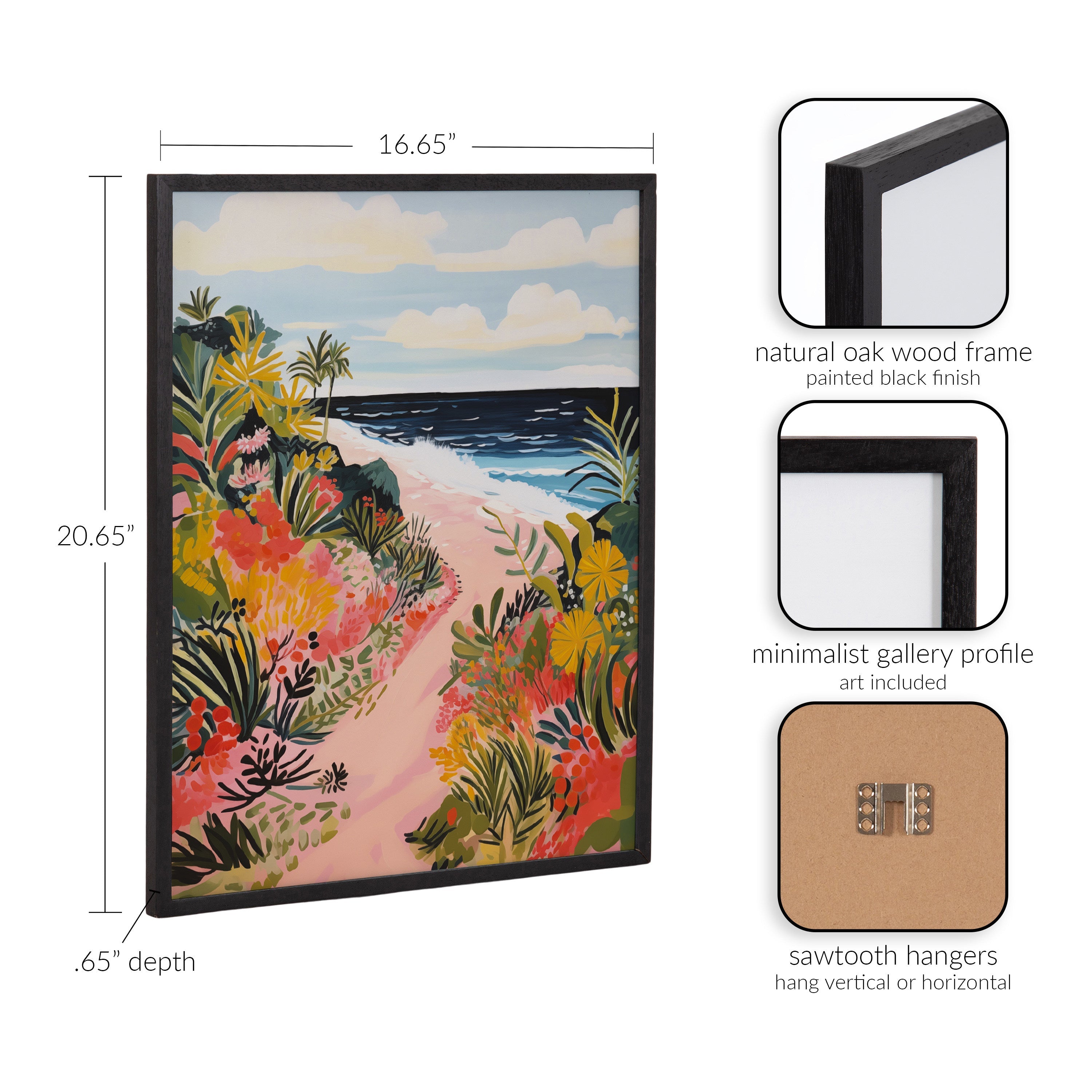 Gallery Tropical Bright Ocean Path Landscape Print by The Creative Bunch Studio