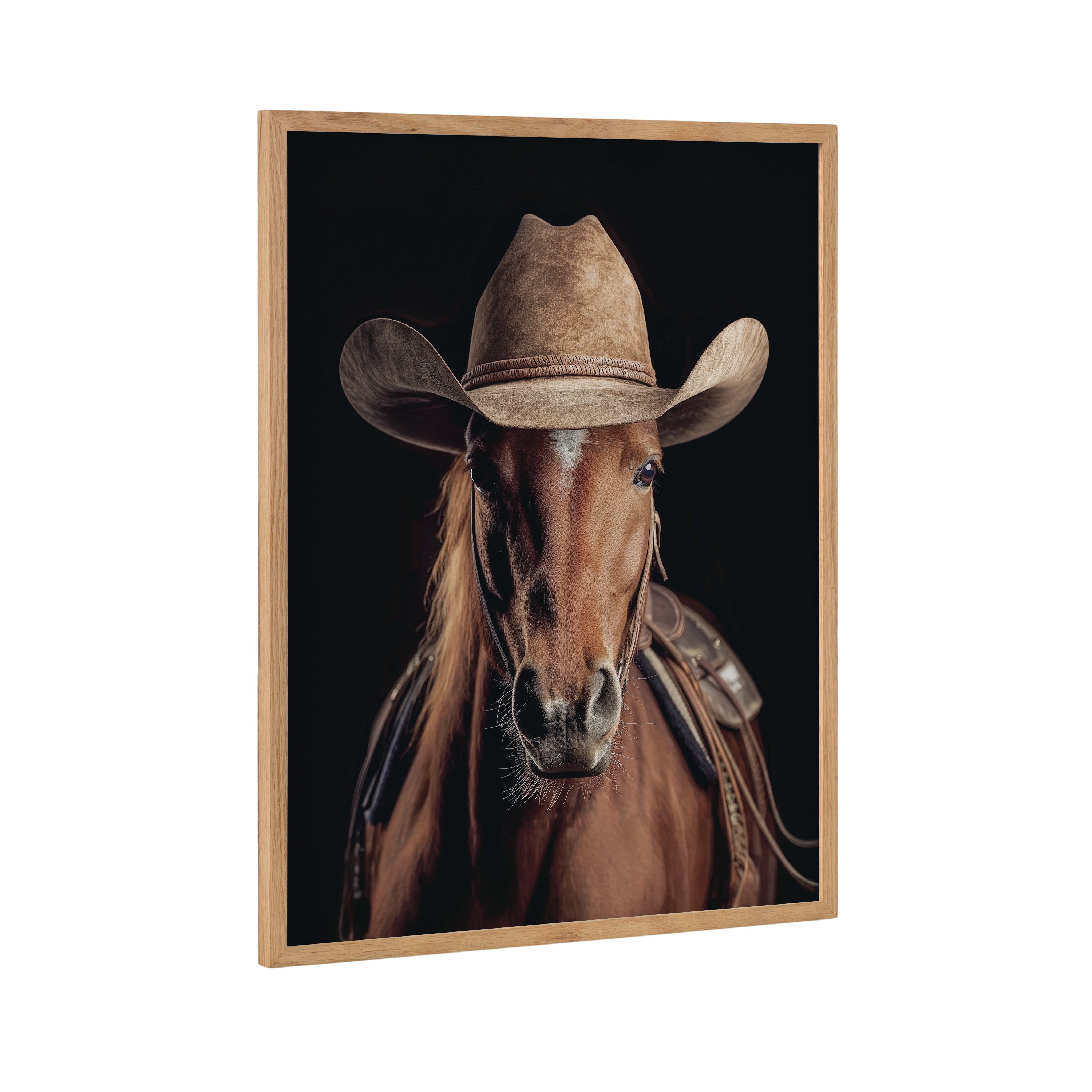 Gallery Horse Wearing a Western Cowboy Hat Print by The Creative Bunch Studio