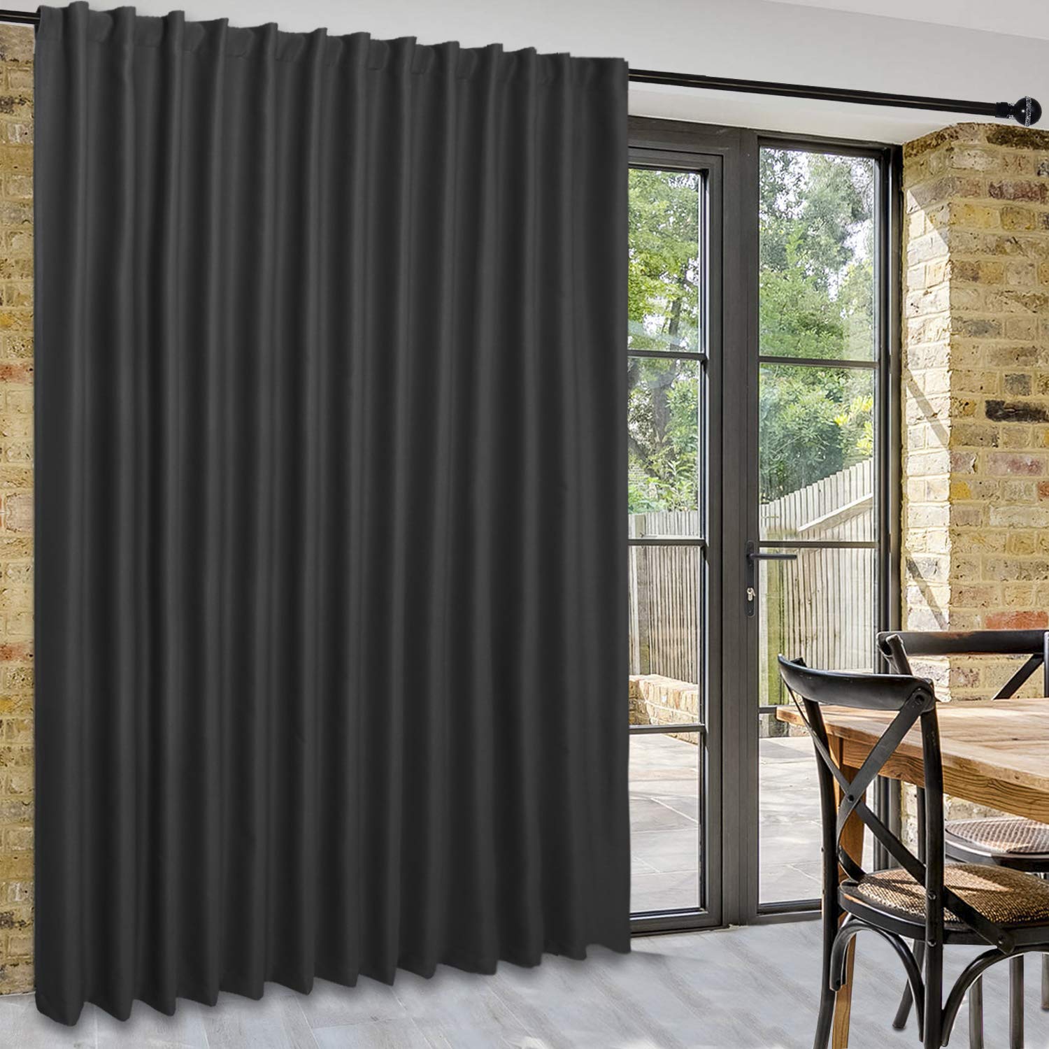 DWCN 1 Panel Wide Width Blackout Curtain, Room Divider Curtains-5