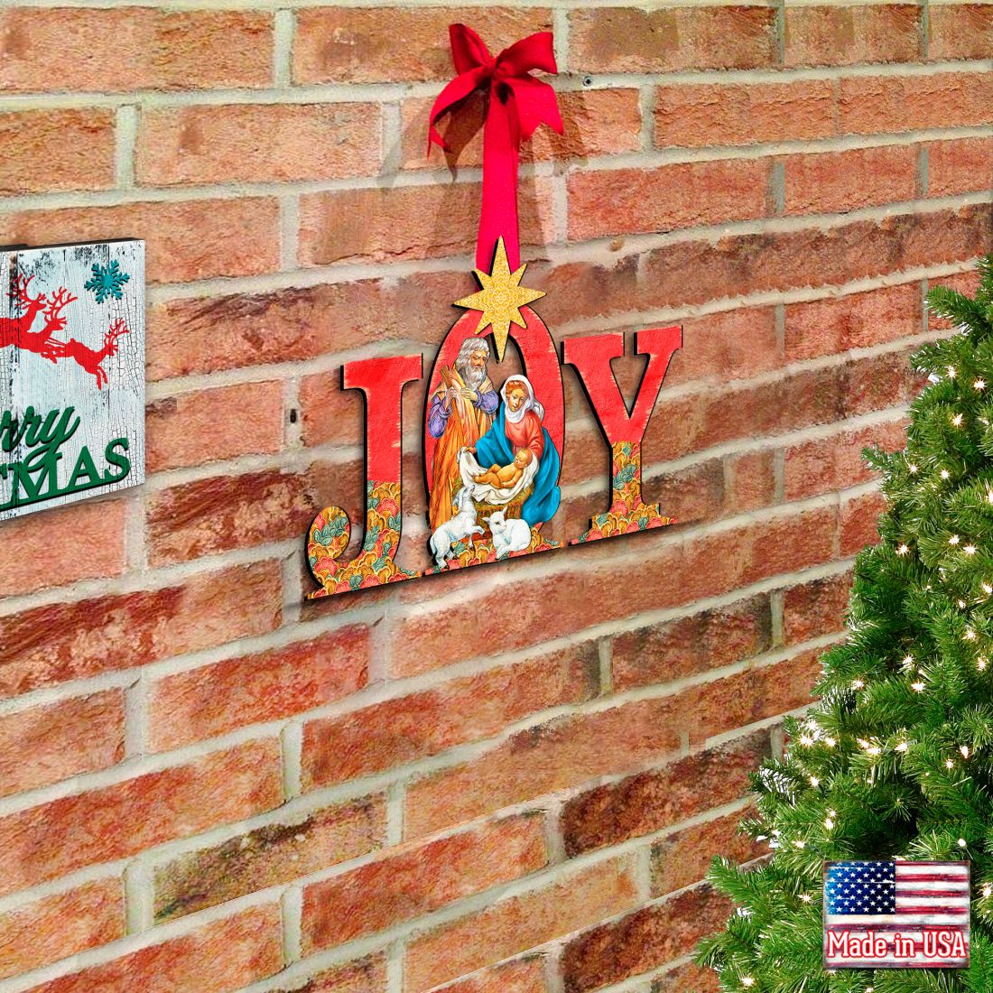 Regal Joy Nativity Christmas Nativity Door Decor by G. DeBrekht | Nativity Holiday Decor - 8121456H-2