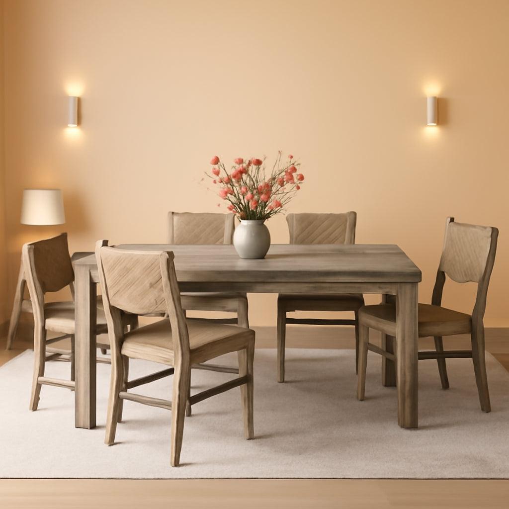 Farmhouse Dining Table 71 Inch Wood Frame Seats 6 To 8