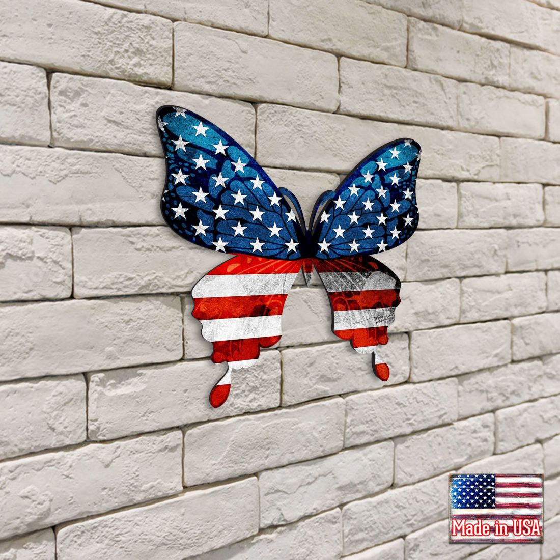 USA Butterfly Holiday Door Decor by G. DeBrekht | American Christmas Decor - 8187127H-2