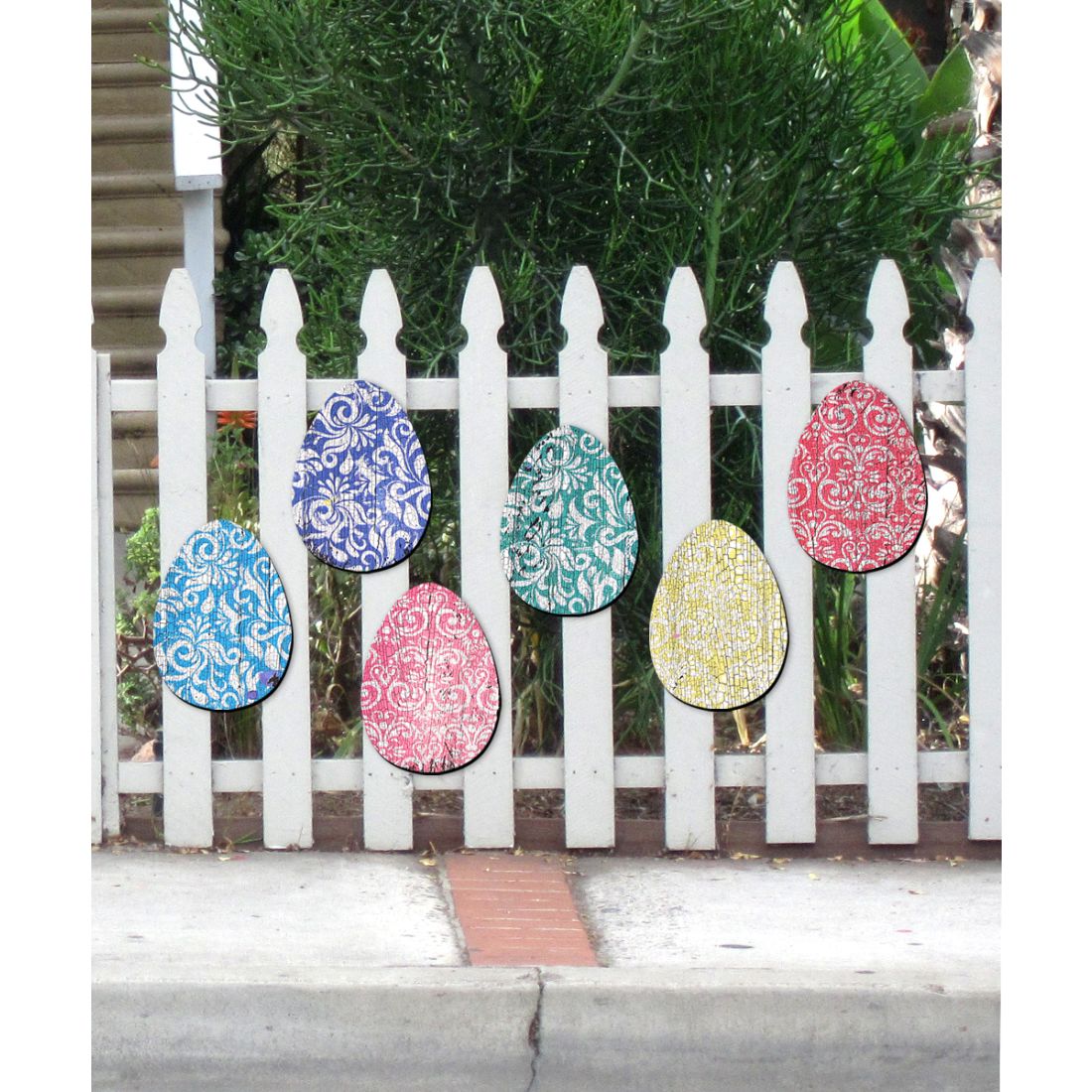 Easter Rainbow Rustic Eggs Garden Décor Set of 3 by G. DeBrekht | Easter Spring Décor - 8198712-2M-S6-1