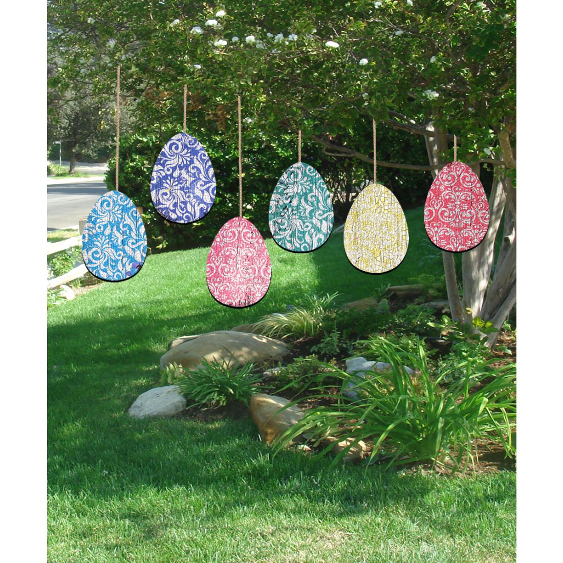 Easter Rainbow Rustic Eggs Garden Décor Set of 3 by G. DeBrekht | Easter Spring Décor - 8198712-2M-S6-2