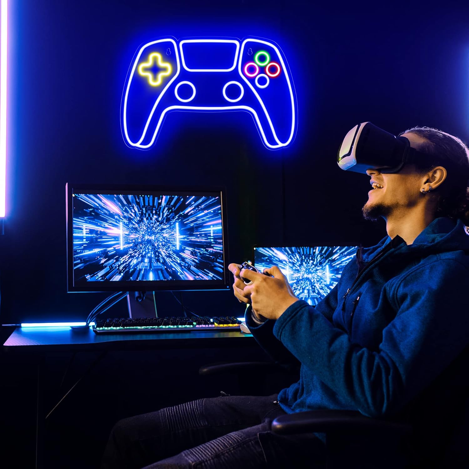 Gamer Neon Sign, Gifts for Teen Boys-4