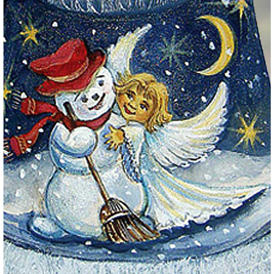 Santa Happy Couple Hand-Painted Wood Carved Masterpiece by G. DeBrekht | Nativity Holiday Décor - 8215671-2