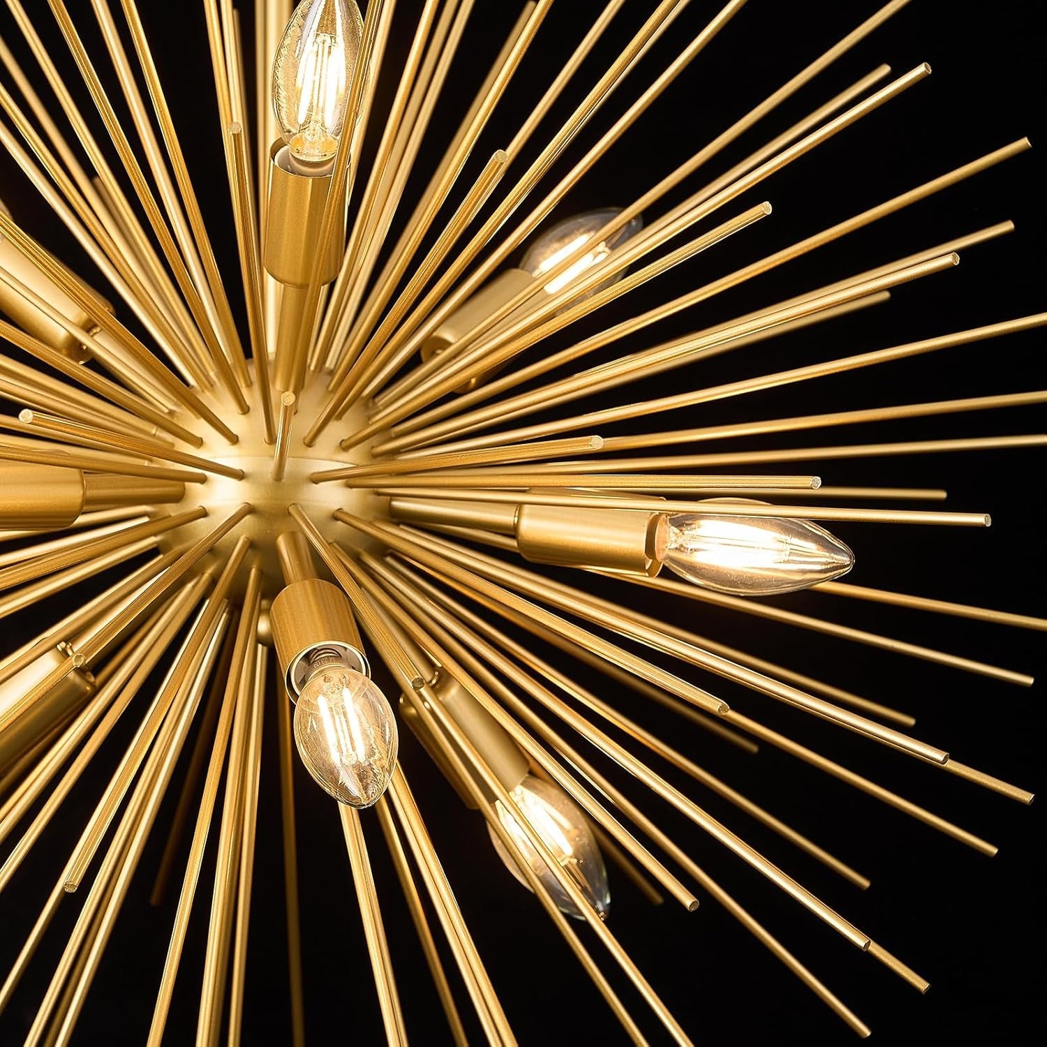 24 In Gold Sputnik Chandelier Nine Light Contemporary-2