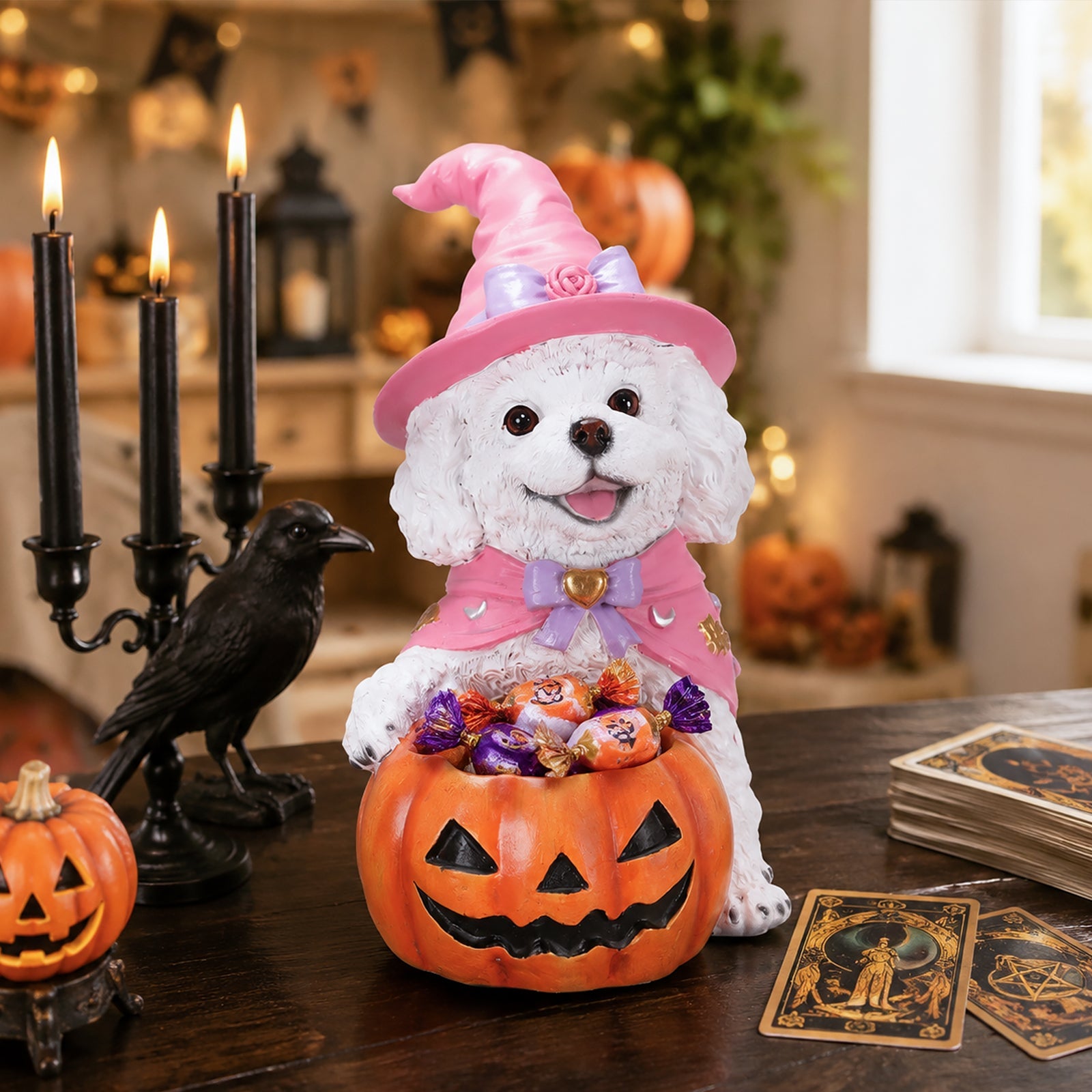 Halloween Labrador Puppy Statue