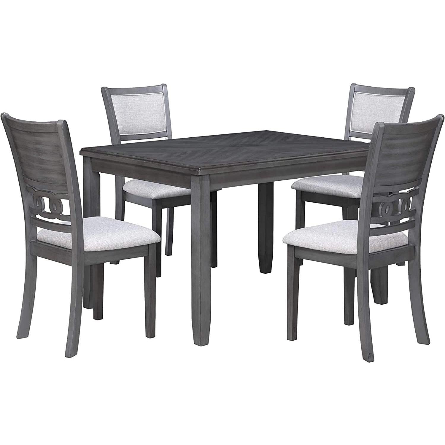 Gia Gray Counter Height 5 Piece Dining Set Cushioned Chairs