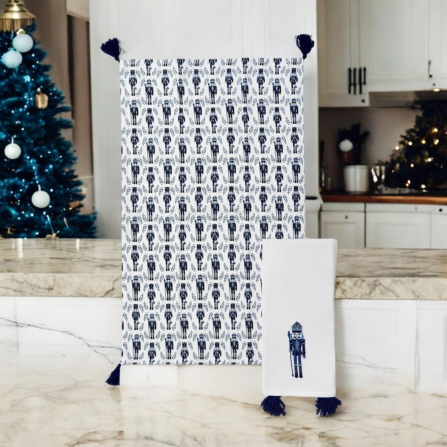 Nutcracker Tea Towel Blue-2