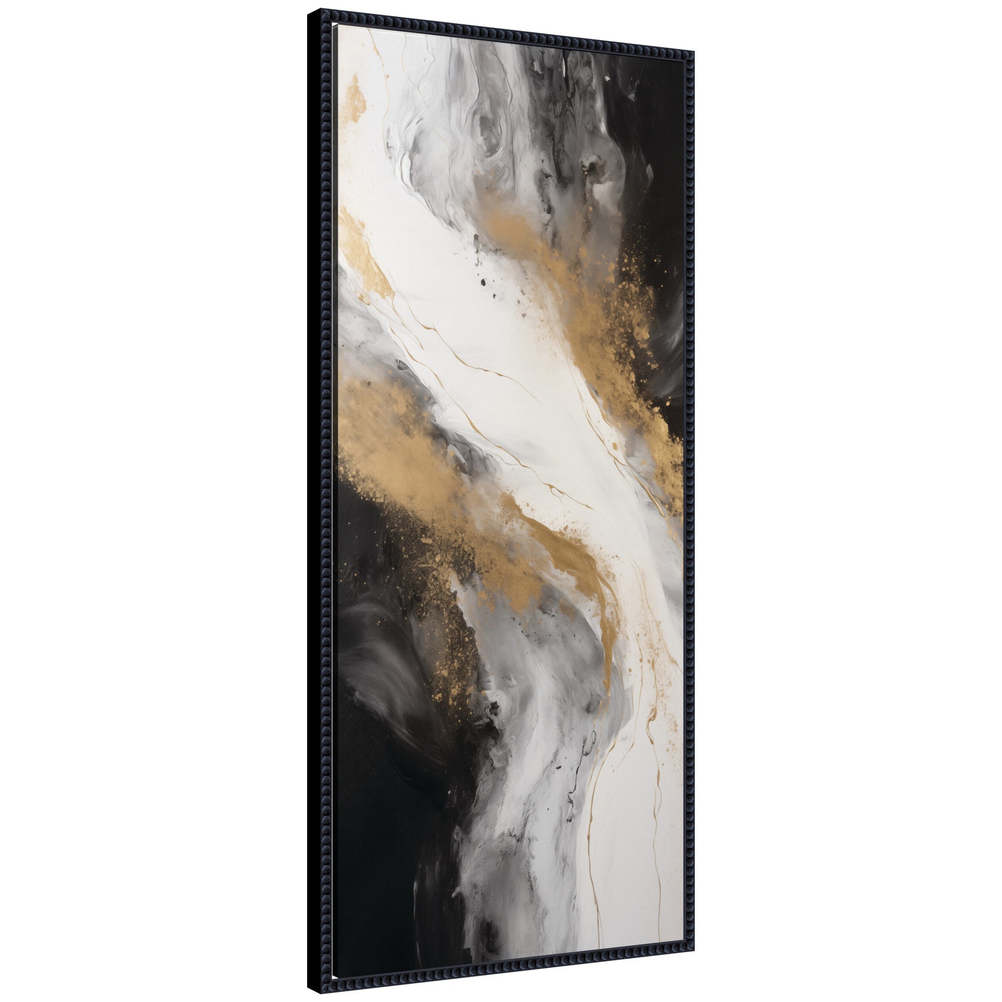 Luxe Drift Modern Elegant Abstract by The Creative Bunch Studio Framed Canvas Wall Art Print