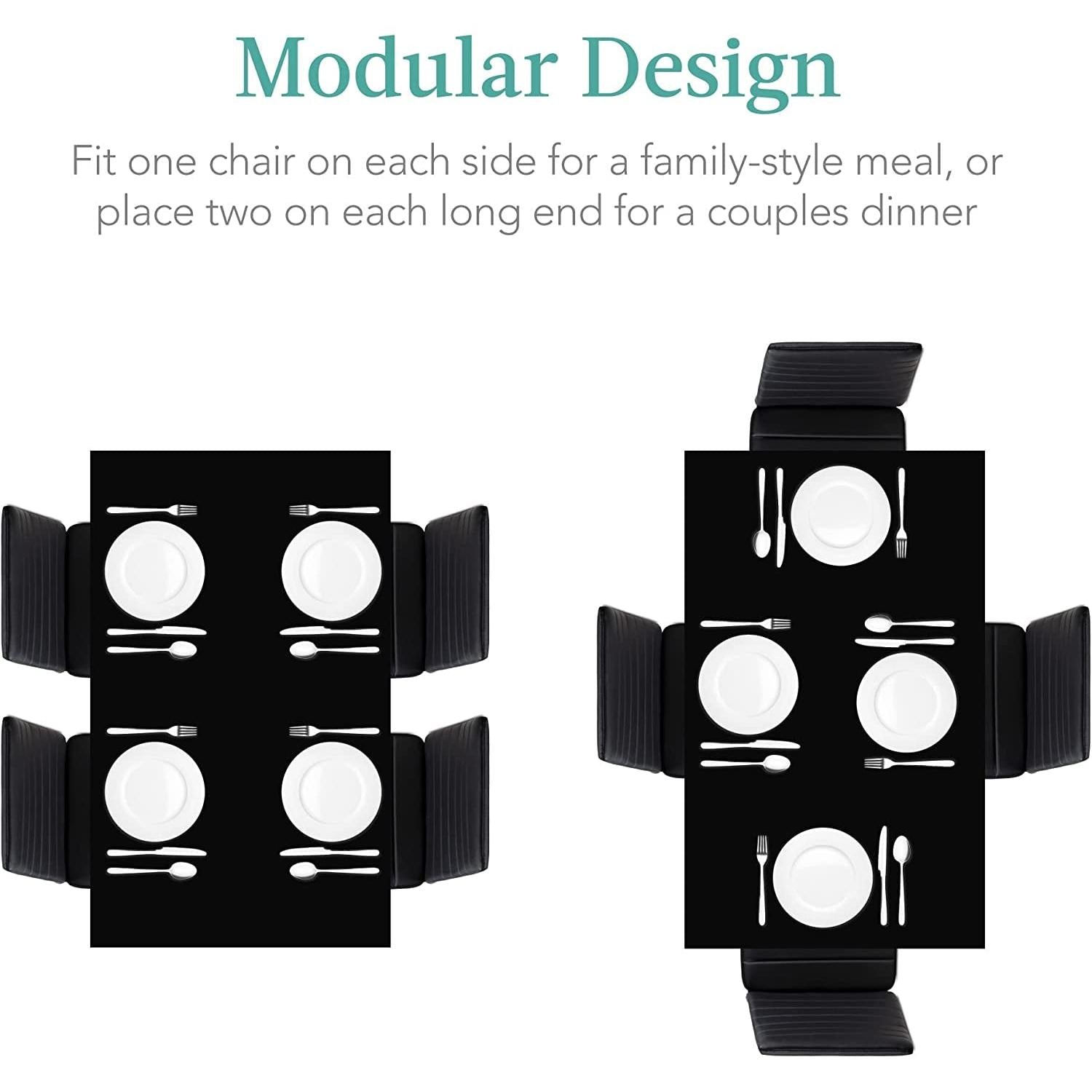 Glass Top Dining Table Set With Steel Frame Leather Chairs