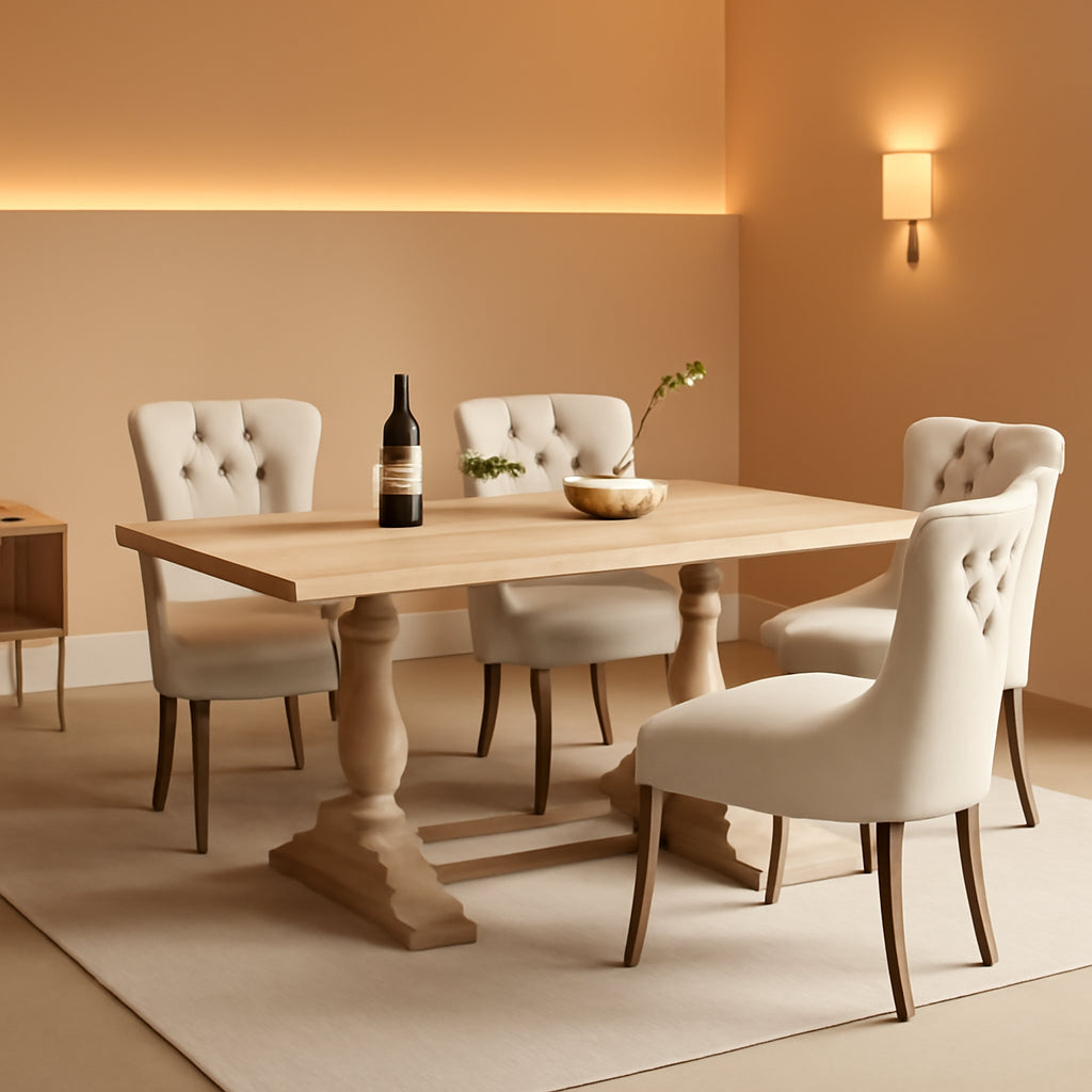 Velvet Dining Chairs Set Of 4 With Solid Wood Frame