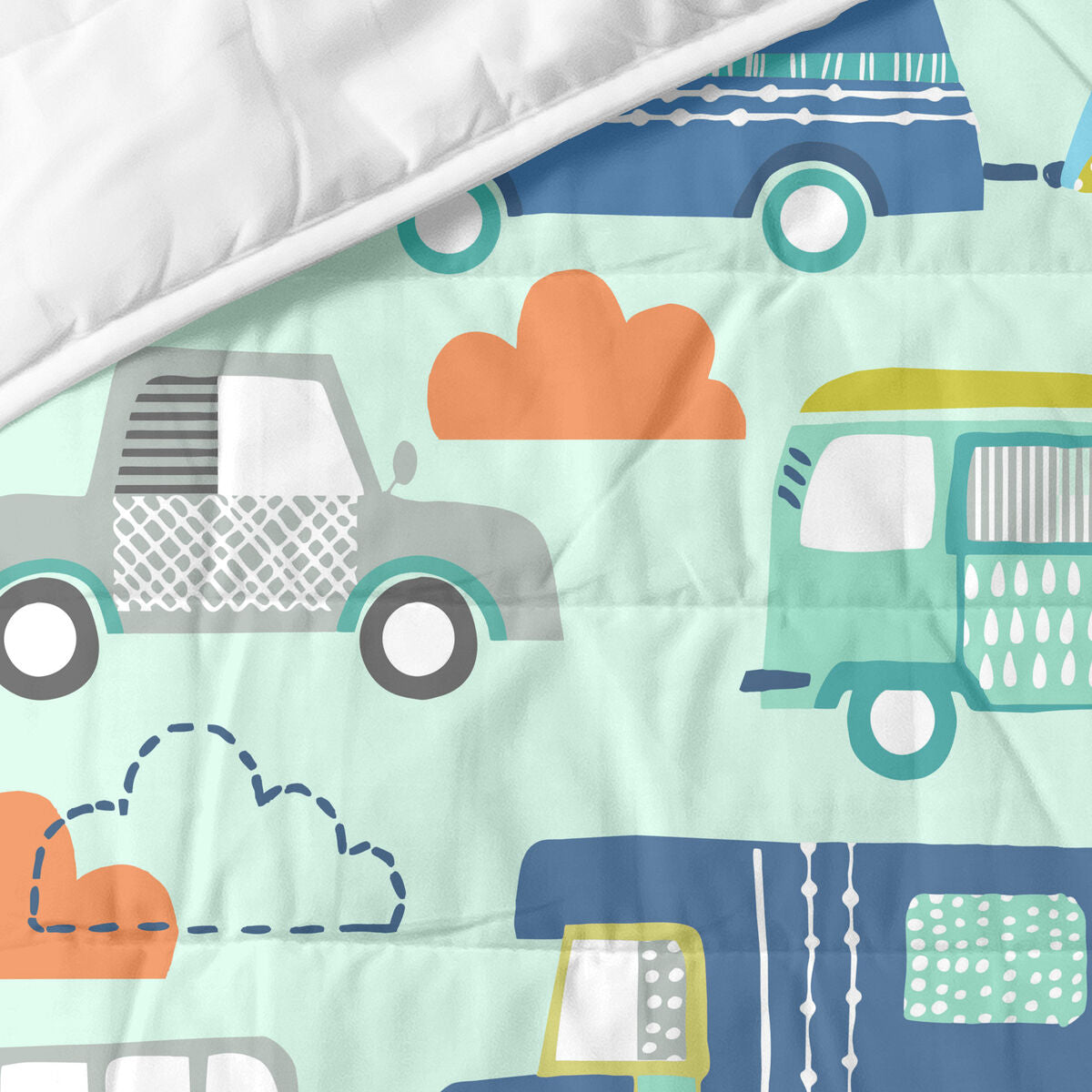 Bedspread (quilt) HappyFriday Moshi Moshi Multicolour 180 x 260 cm Cars-3