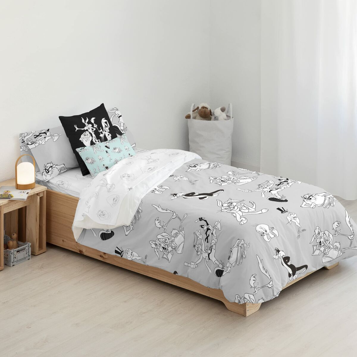 Nordic cover Looney Tunes Looney BN White black 175 Threads 260 x 240 cm-3