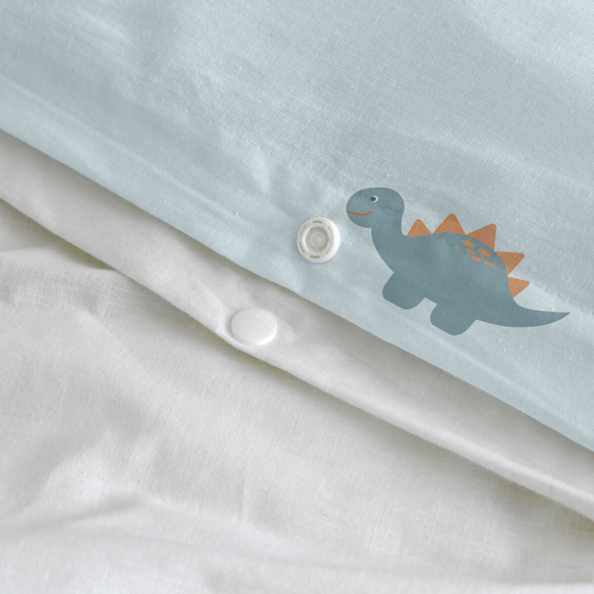 Duvet cover set HappyFriday Mini dinosaur Multicolour Baby Crib 2 Pieces-1