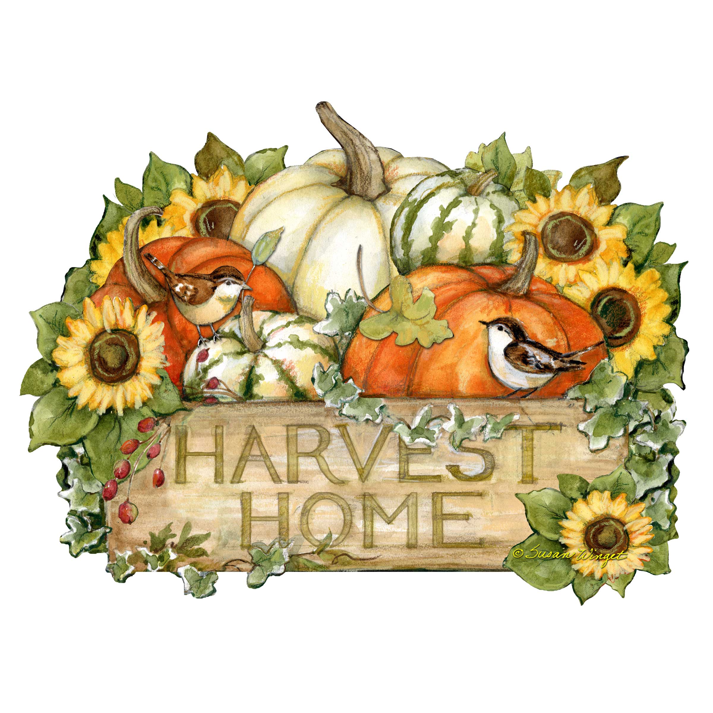 Harvest Welcome sign | Fall Decoration | Cornucopia Door Décor | Welcome fall| Handmade Gift | Autumn Porch decor - 8471210H-SW-4