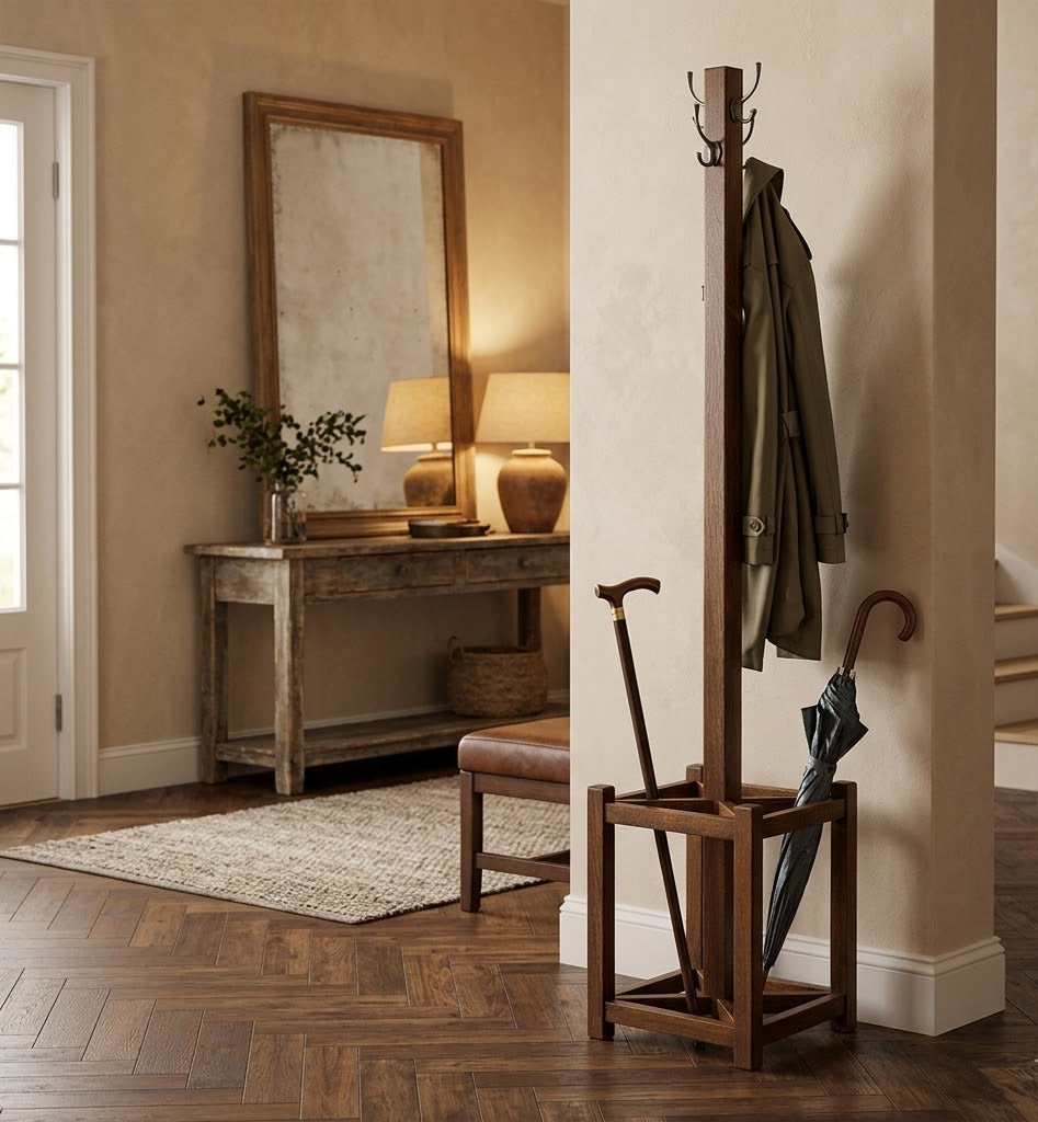 Mission Coat Rack with Umbrella Stand
