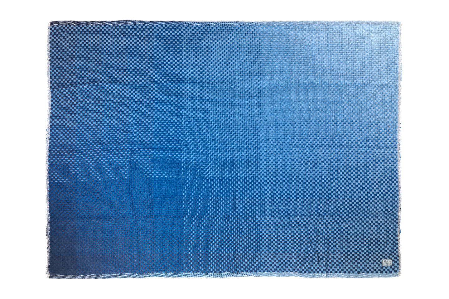 GRADIENT BLUE WOOL - THROW-1