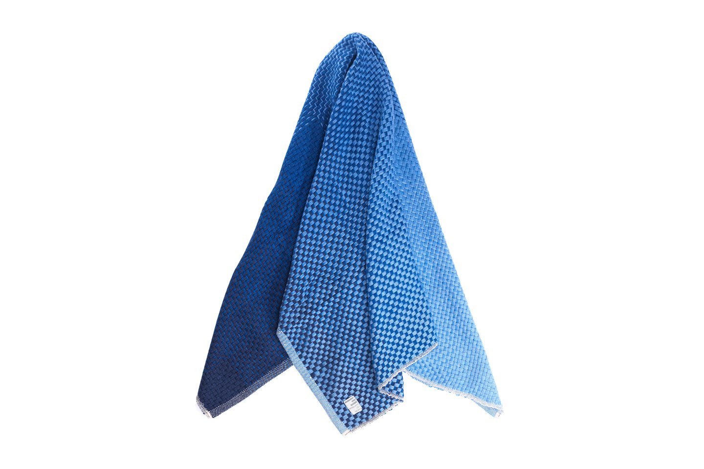 GRADIENT BLUE WOOL - THROW-0