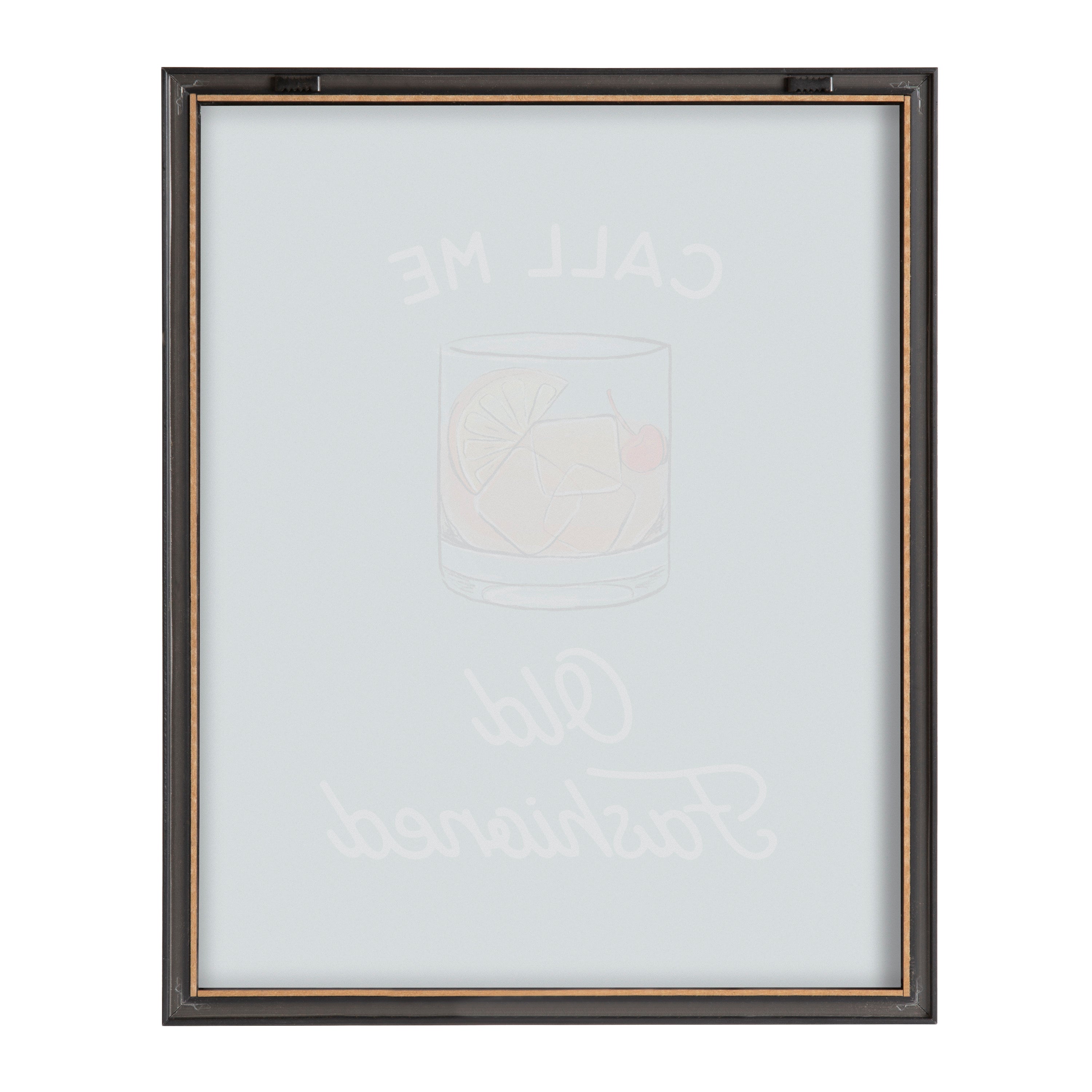 Blake Call Me Old Fashioned Blue Framed Printed Glass by The Creative Bunch Studio