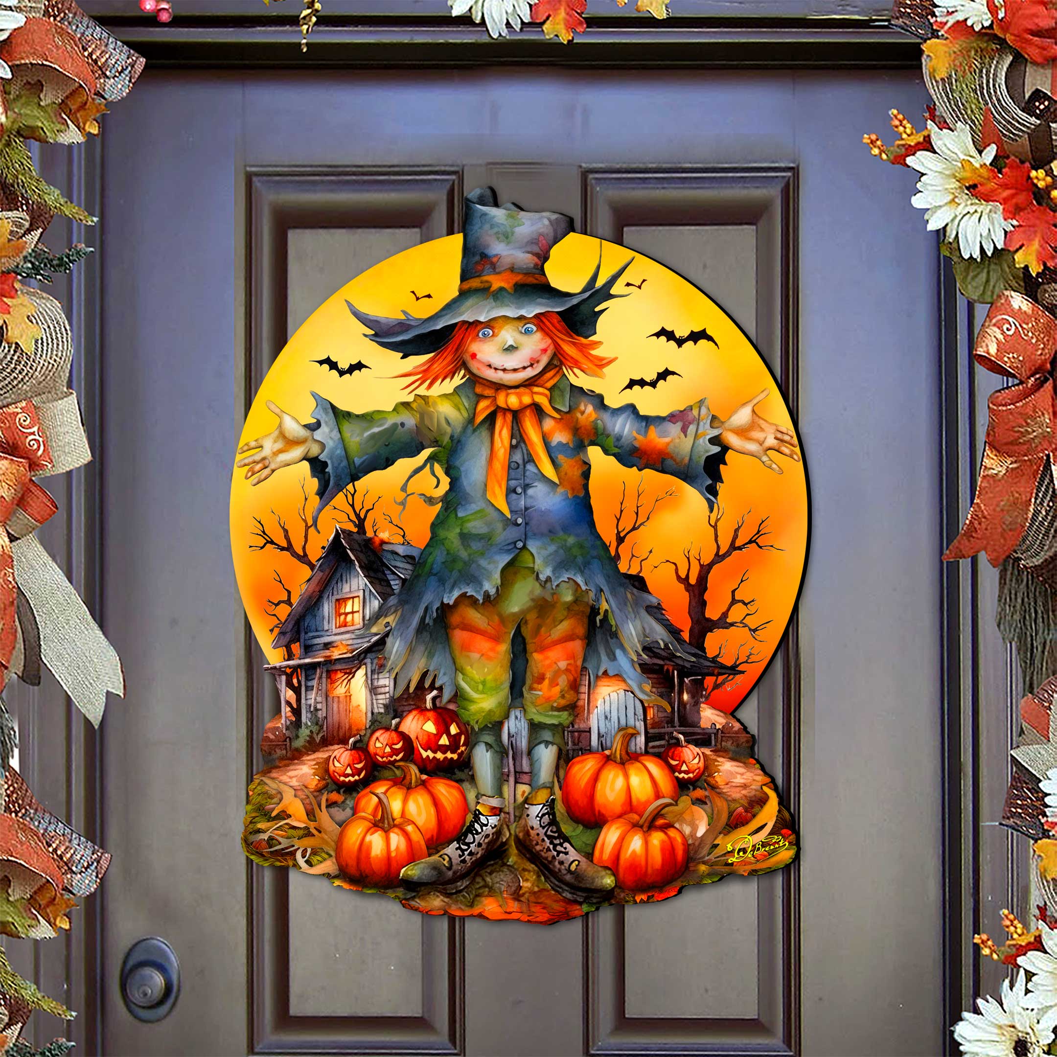 Halloween Scarecrow Holiday Door Décor by G. DeBrekht | Halloween Décor - 8652798H-0