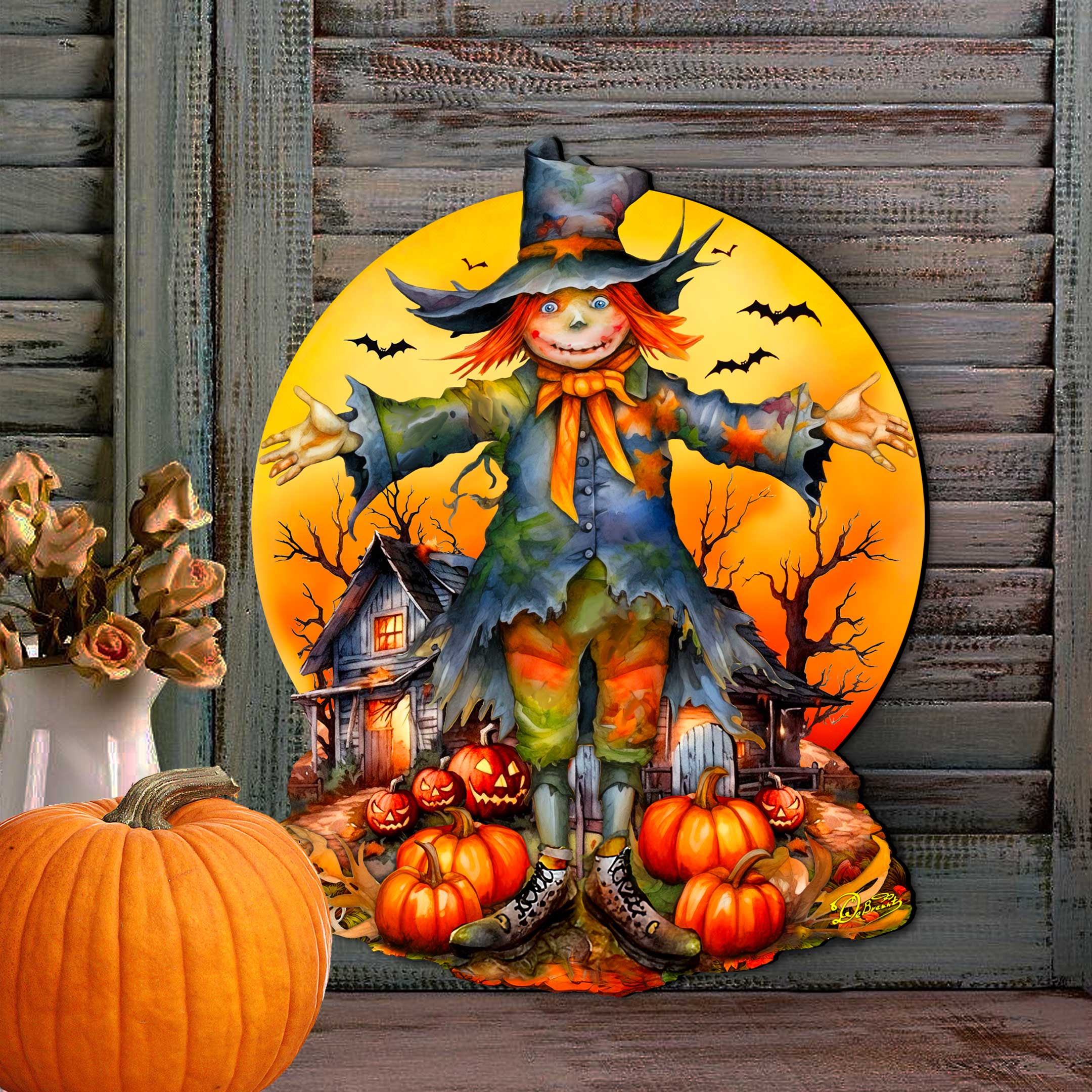 Halloween Scarecrow Holiday Door Décor by G. DeBrekht | Halloween Décor - 8652798H-2