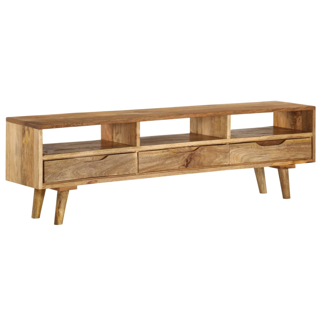 vidaXL TV Stand Solid Wood Mango 55.1"x11.8"x16.1"-0