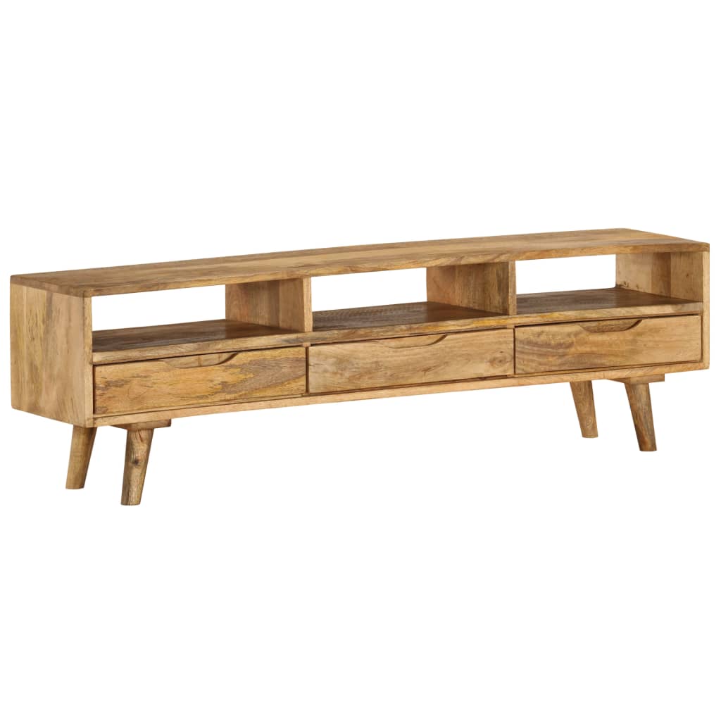 vidaXL TV Stand Solid Wood Mango 55.1"x11.8"x16.1"-3