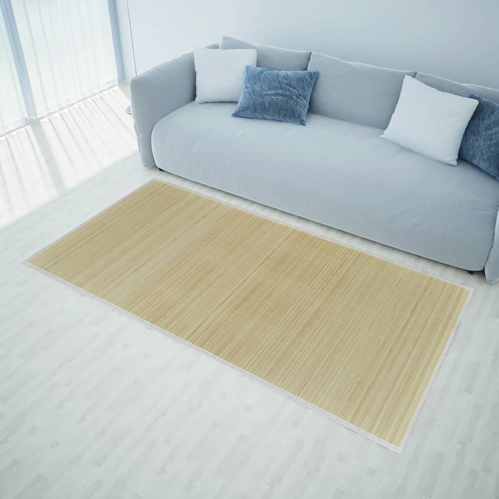 vidaXL Bamboo Rug Runner with Non-slip PVC Backing Floor Carpet Rectangular-5