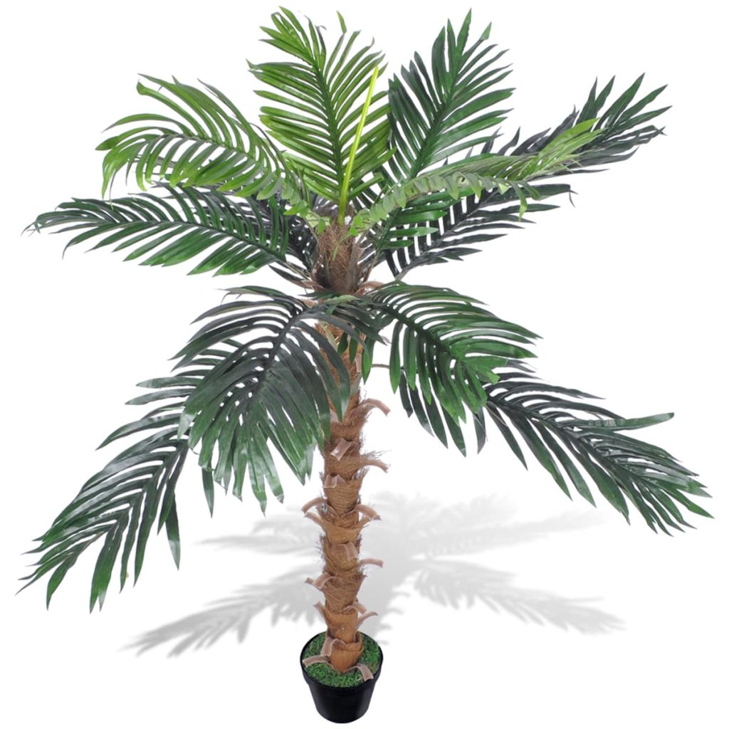 vidaXL Artificial Plant Coconut Palm Tree with Pot 55"-0