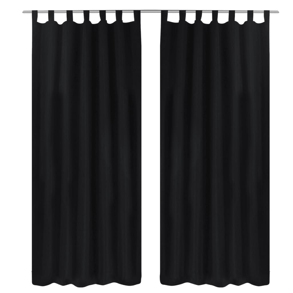 vidaXL 2x Solid Blackout Window Curtains Home Blind Drapery Multi Colors/Sizes-5