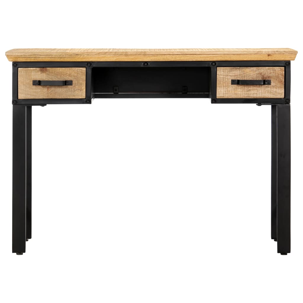 vidaXL Writing Table 43.3"x19.6"x29.9" Solid Mango Wood-2