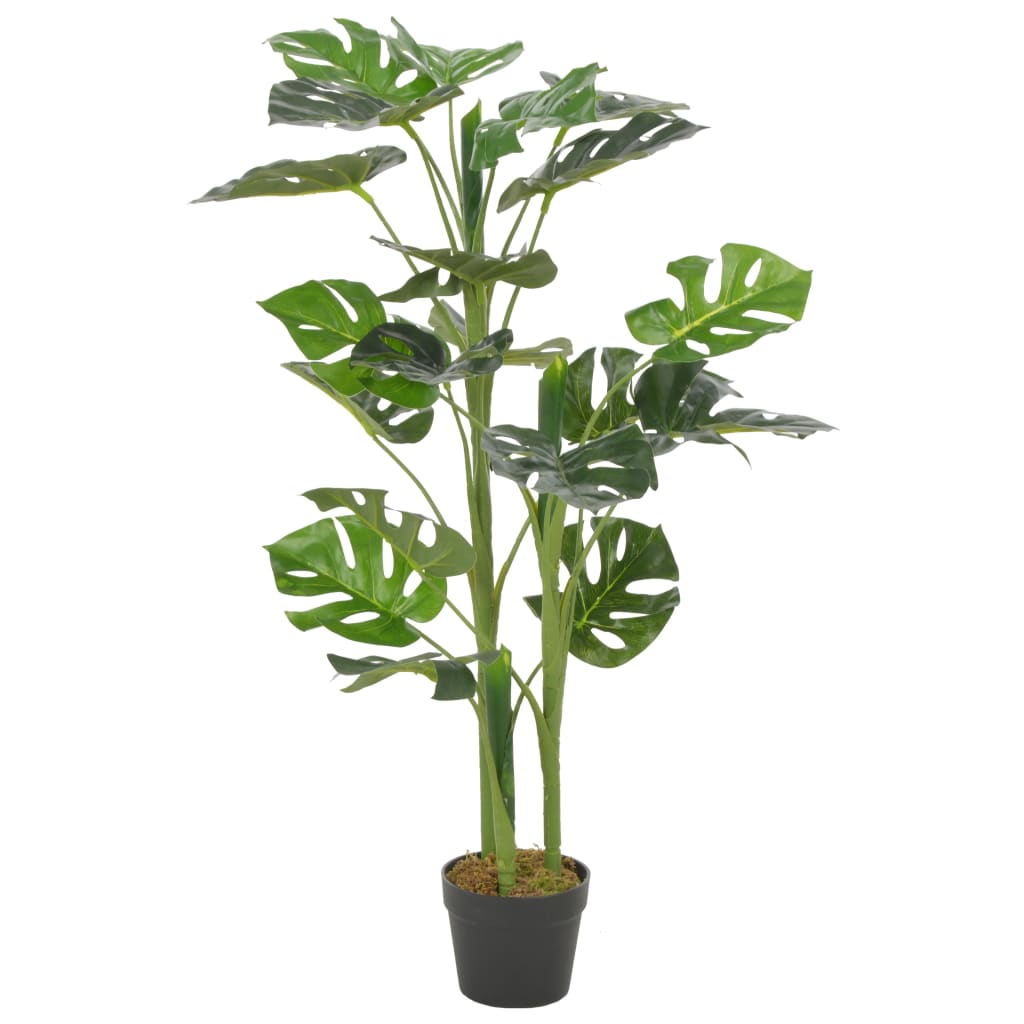 vidaXL Artificial Plant Monstera with Pot Green 39.4"-0