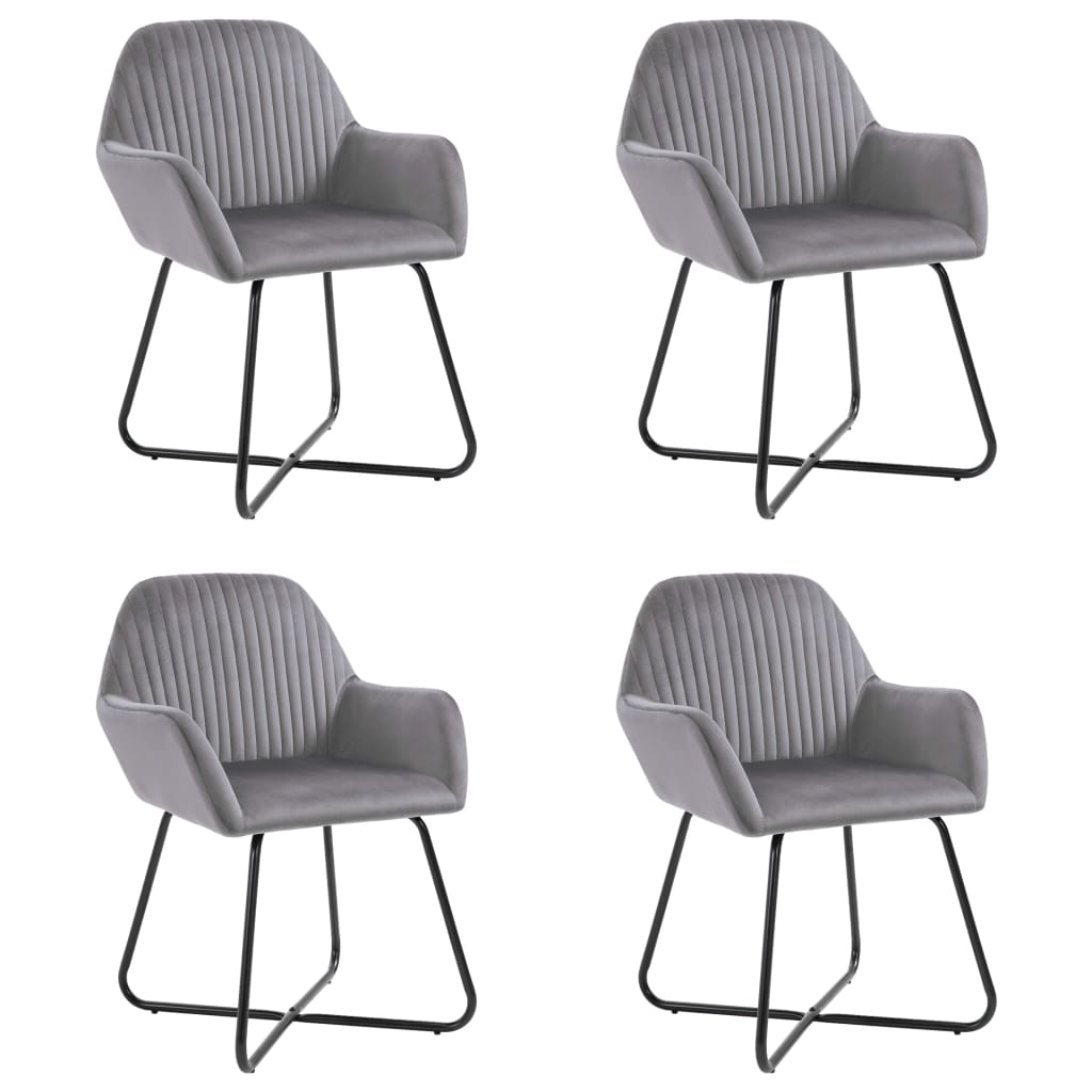 vidaXL Dining Chairs Upholstered Chair with Metal Legs for Living Room Velvet-3